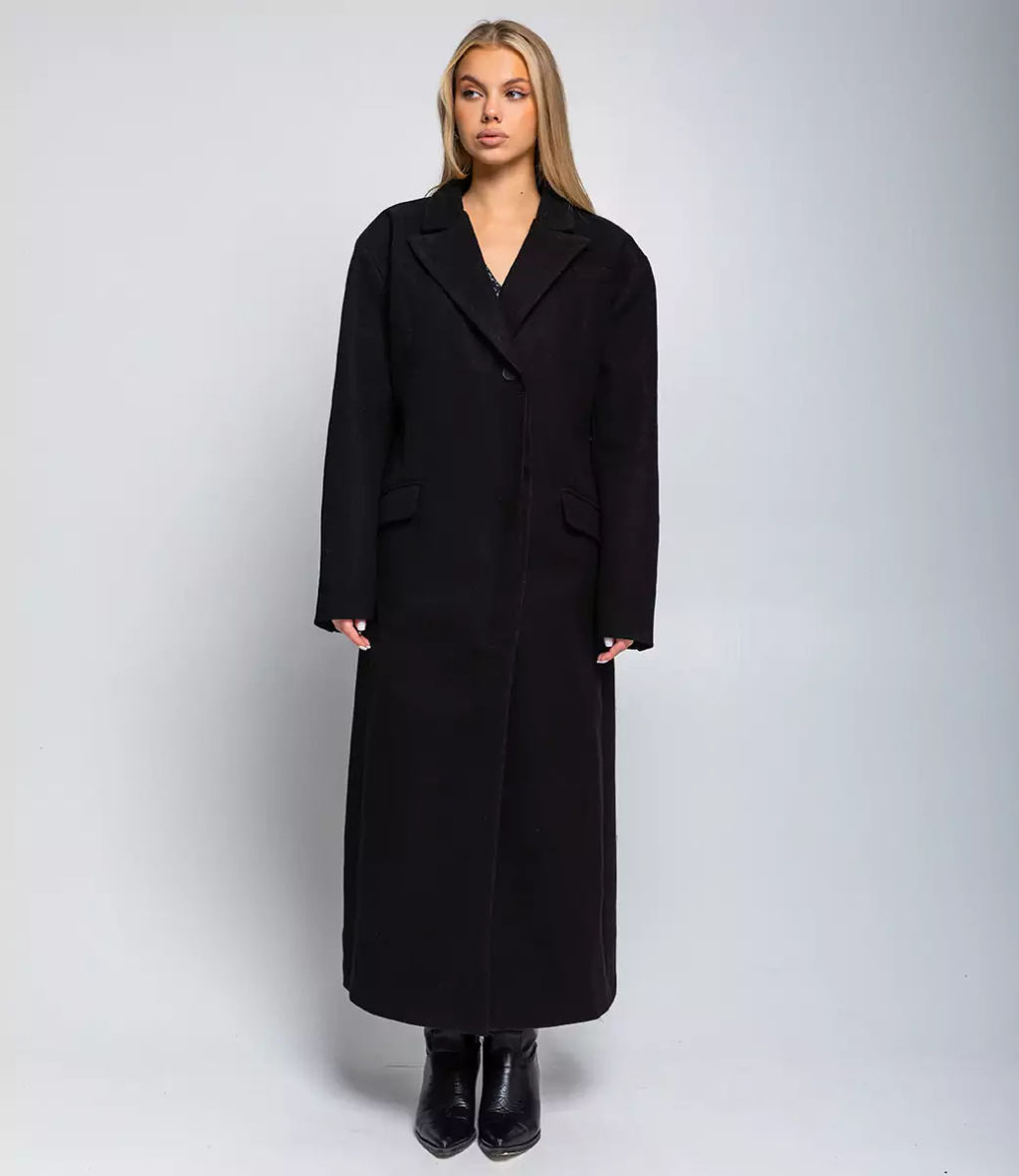 Пальто #ОБШ2850, чёрный