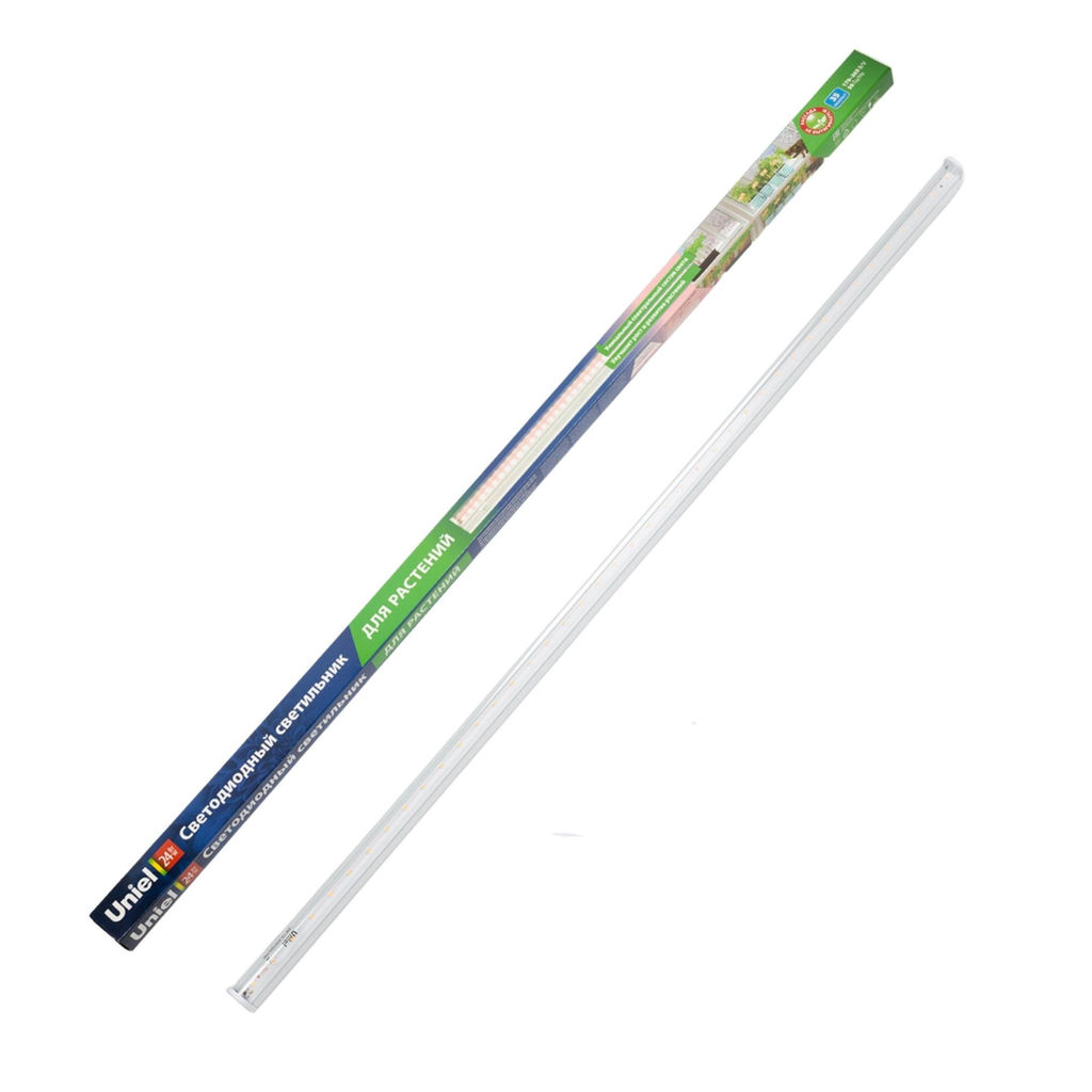 ULI-P13-24W/SPLE IP40 WHITE Светильник для растений светодиодный линейный, 872мм, выкл. на корпусе. Алюминий. Спектр для фотосинтеза. TM Uniel