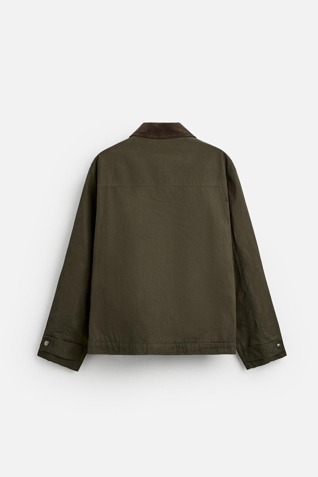 CONTRAST COLLAR JACKET WITH POCKETS - Zara фото 7