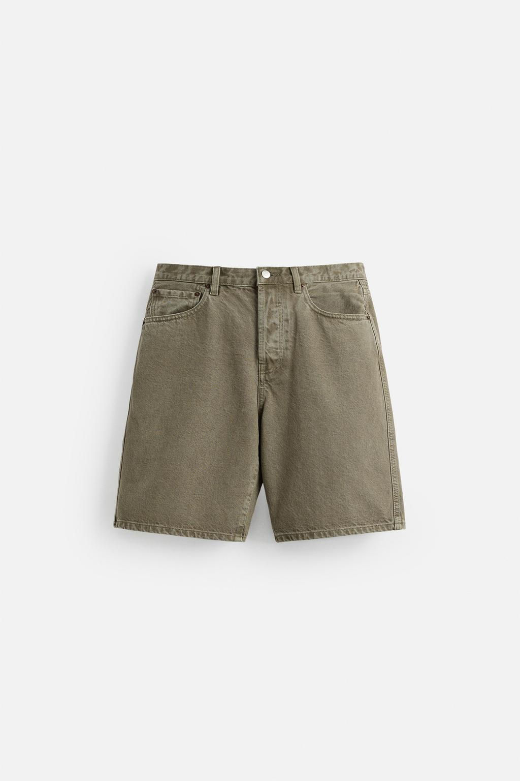 STRAIGHT-LEG DENIM BERMUDA SHORTS - Zara фото 38