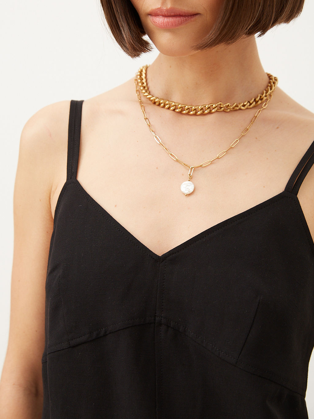 Платье мини на тонких бретелях с пуговицами по спинке - TO BE ONE фото 6