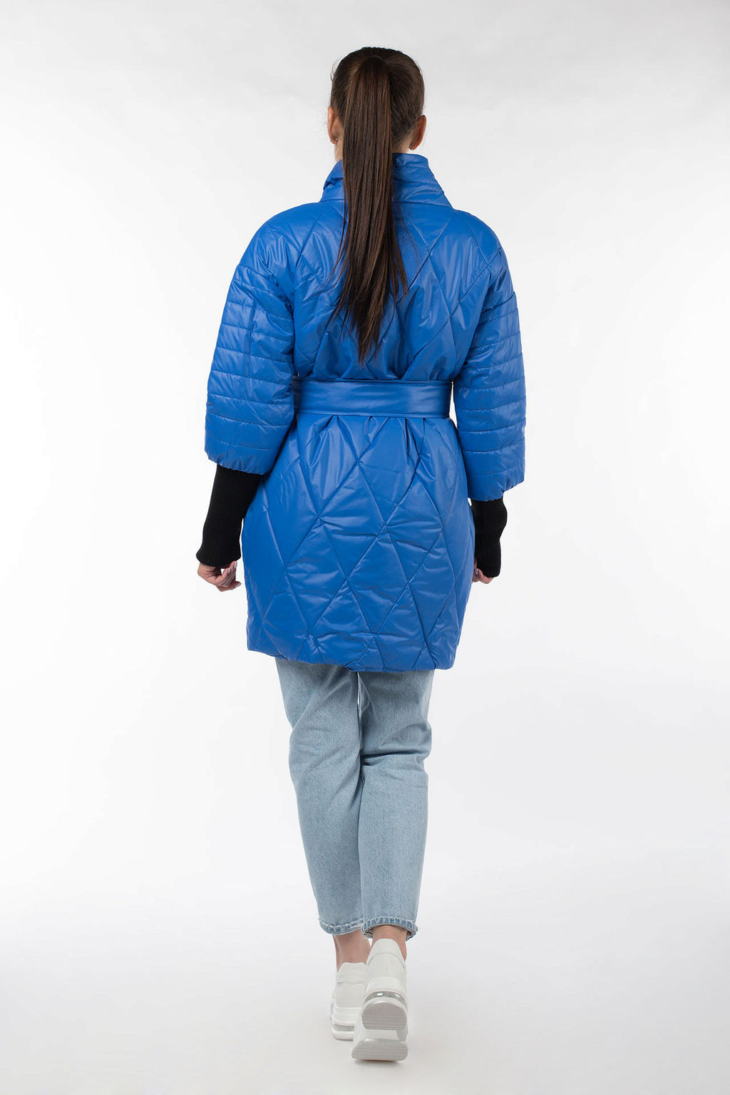 04-1762 Куртка демисезонная (Синтепон 150) пояс - Империя пальто фото 11