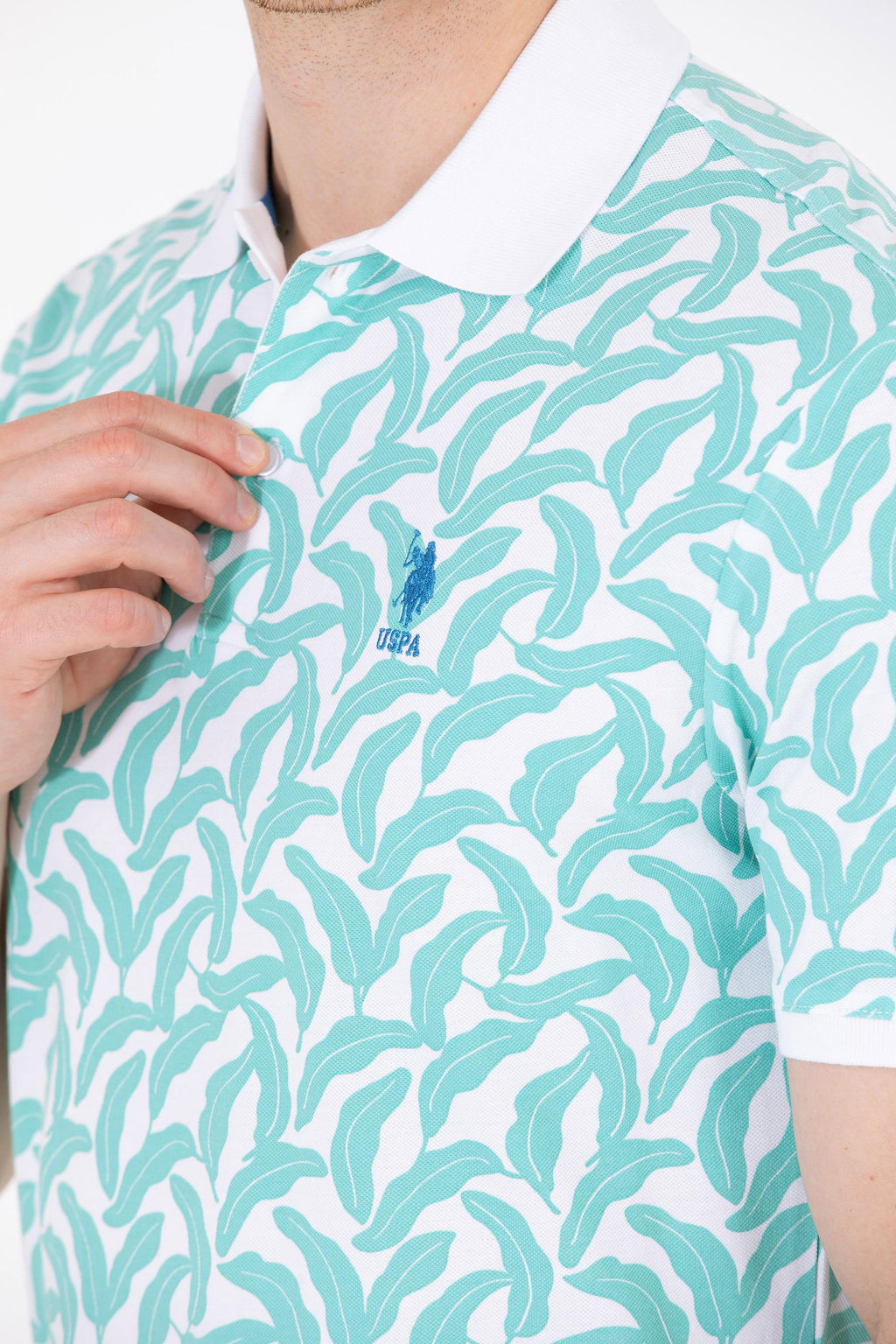 U. S. Polo Assn Мужская мятная футболка-поло - U.s. polo assn фото 7