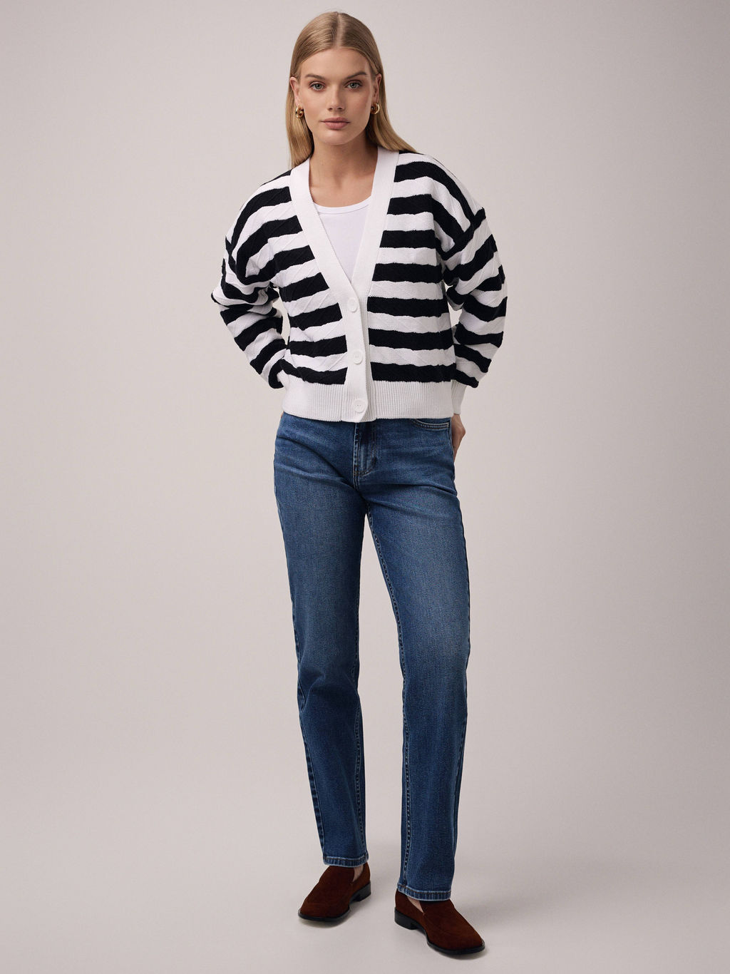 CONTE CON-683 Джинсы straight с эффектами потертости из eco-friendly денима blue - Conte elegant фото 4