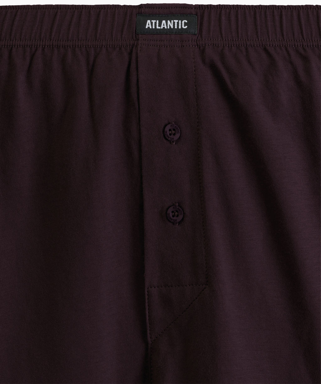 ATLANTIC 2MBX-054 Трусы боксеры Solid - набор 2 шт. баклажан + хаки  фото 4