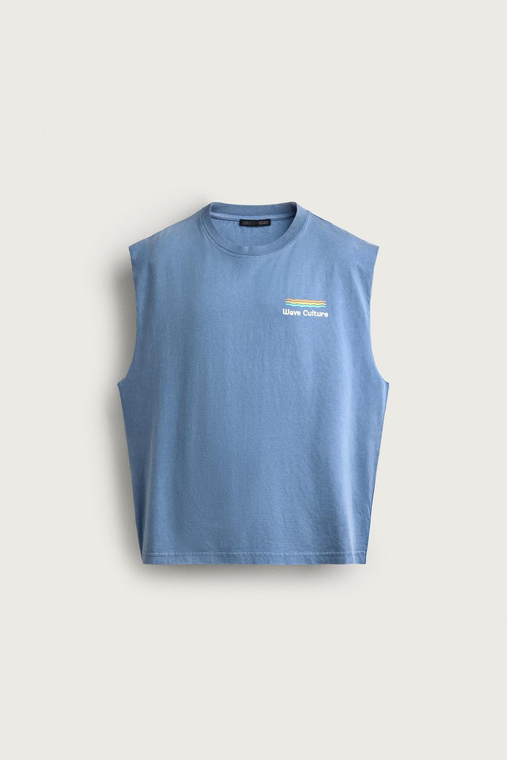 CAMISETA TANK RELAXED FIT TEXTOS ESTAMPADO CALIFORNIA / Azul claro - Zara фото 6