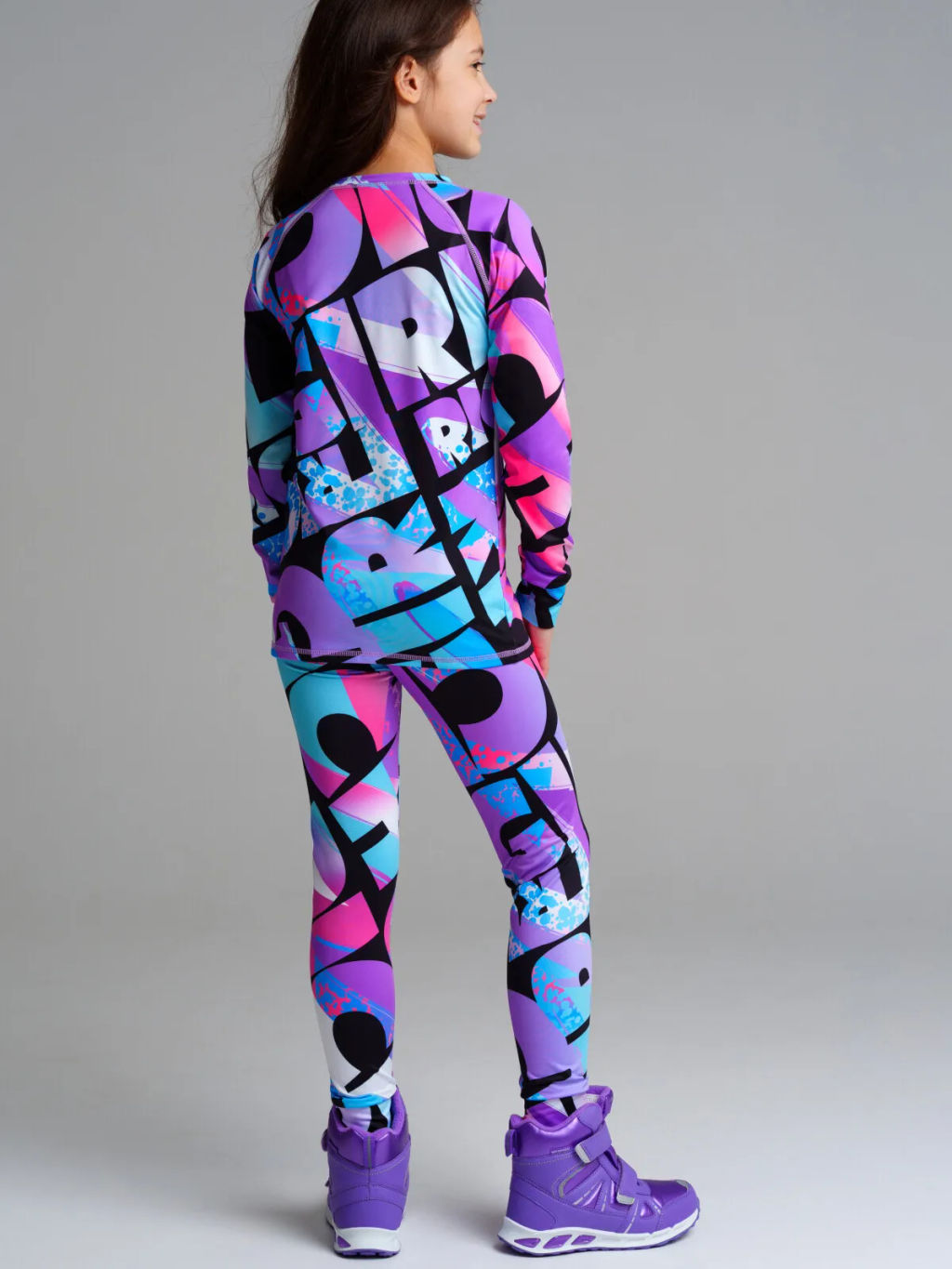 32321464 Термокомплект трикотажный для девочек: брюки, толстовка для эпизодического использования