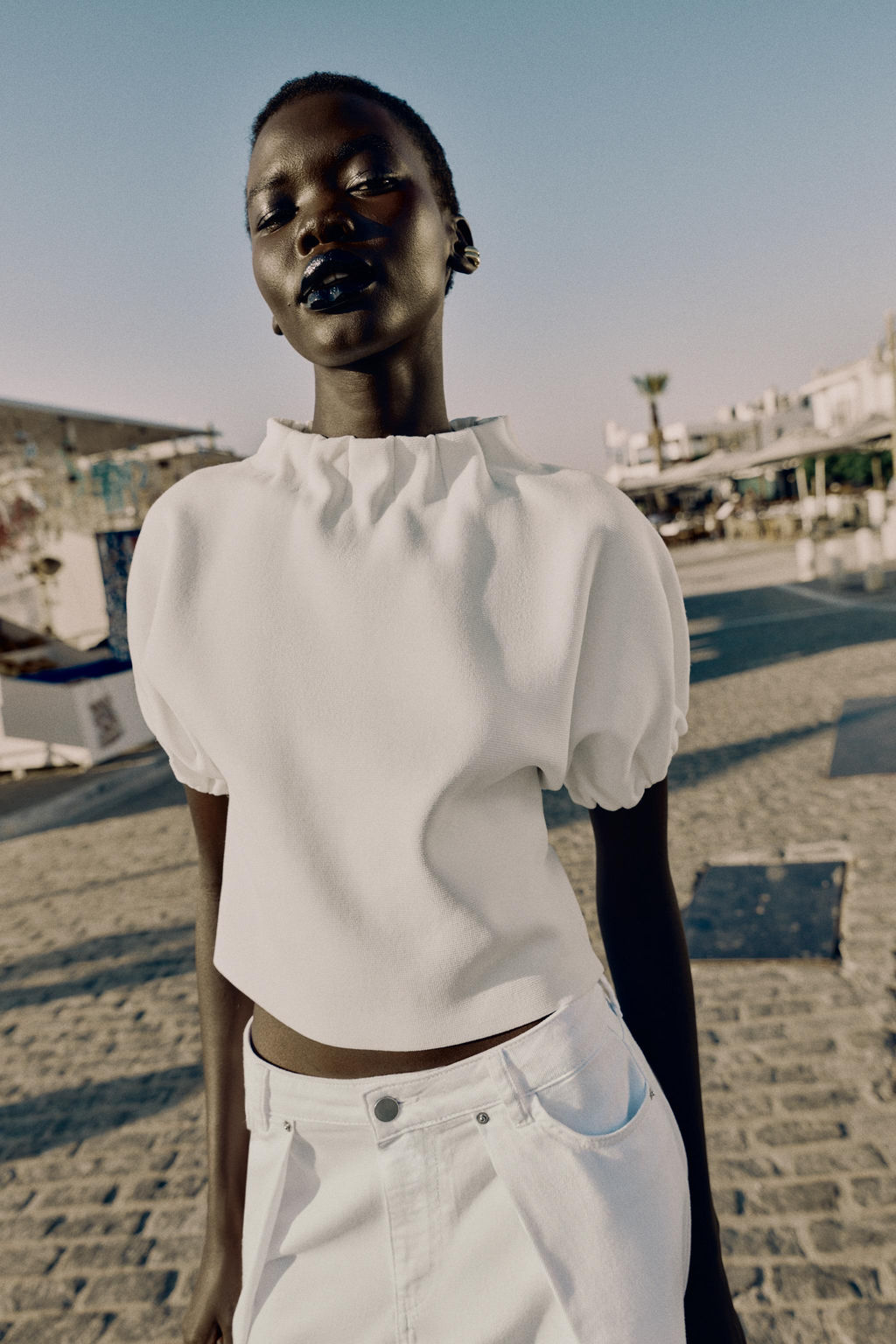 TOP PUNTO FRUNCES / Blanco - Zara фото 2