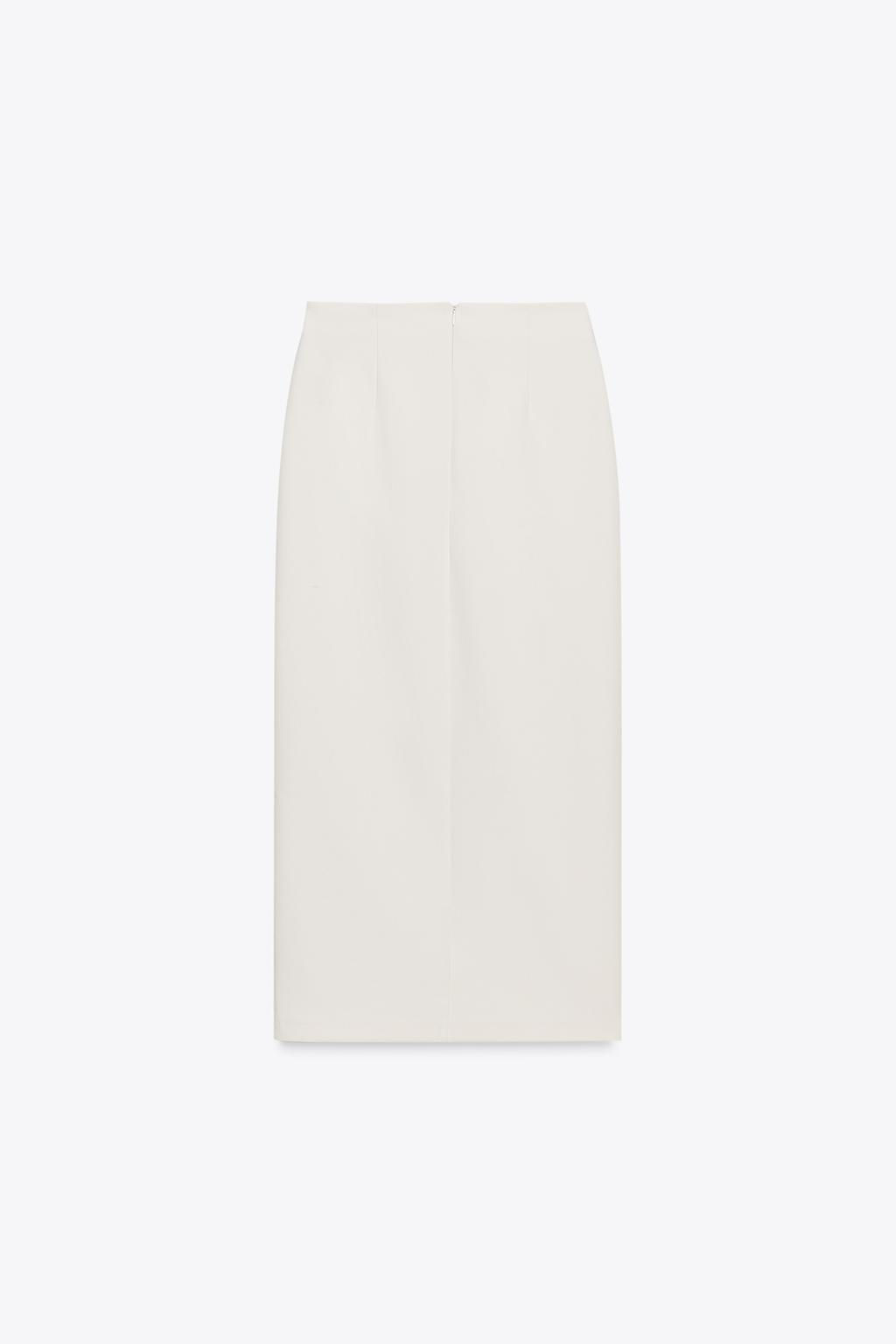 CREPE MIDI SKIRT WITH BELT - Zara фото 7