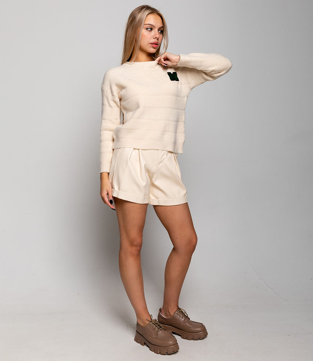 Джемпер #КТ299, светло-бежевый - Dommod фото 3