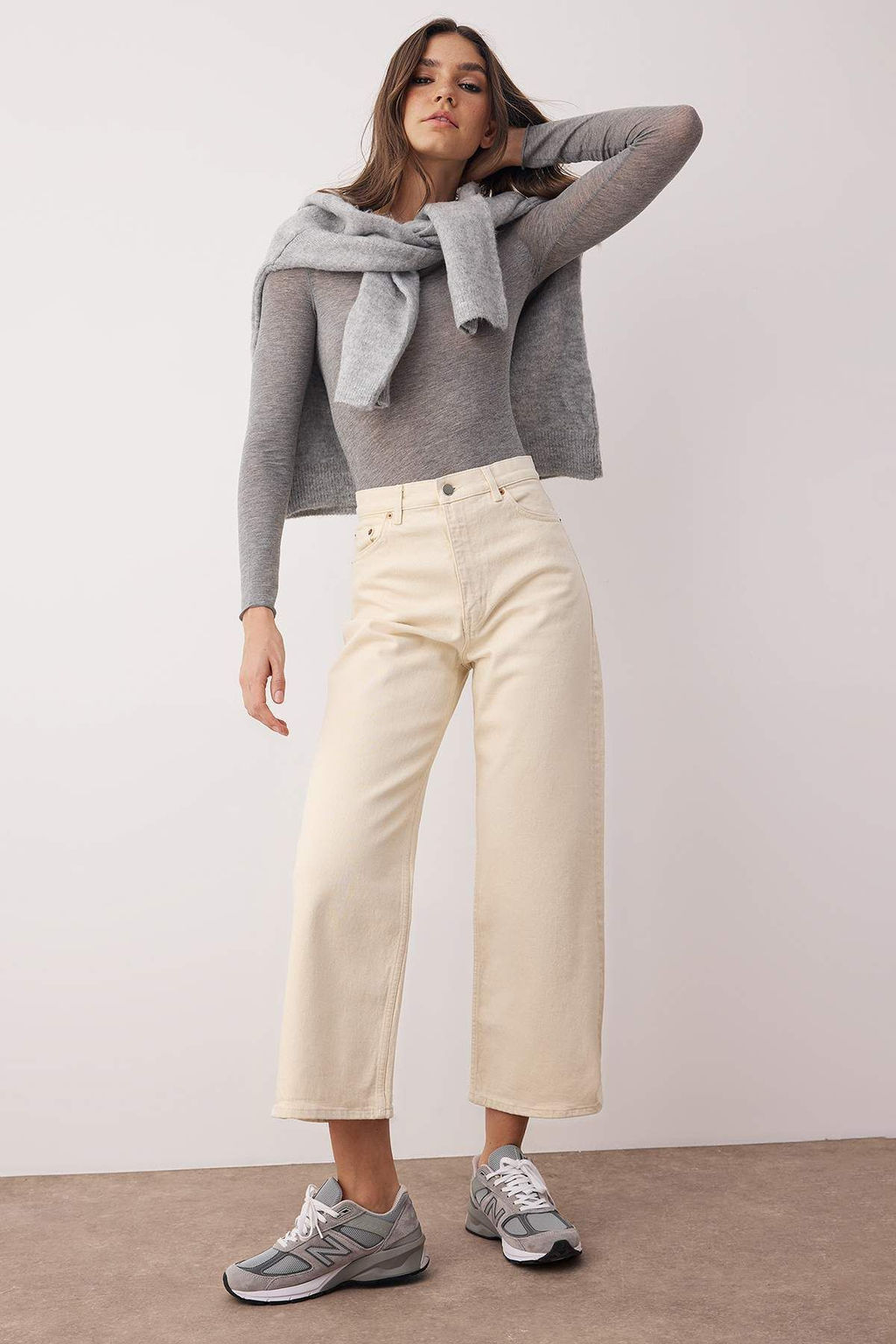 Koyu Kahverengi Yuksek Bel Bilek Boy Culotte %100 Pamuklu Jeans TWOAW26JE00190 - Trendyolmilla фото 5