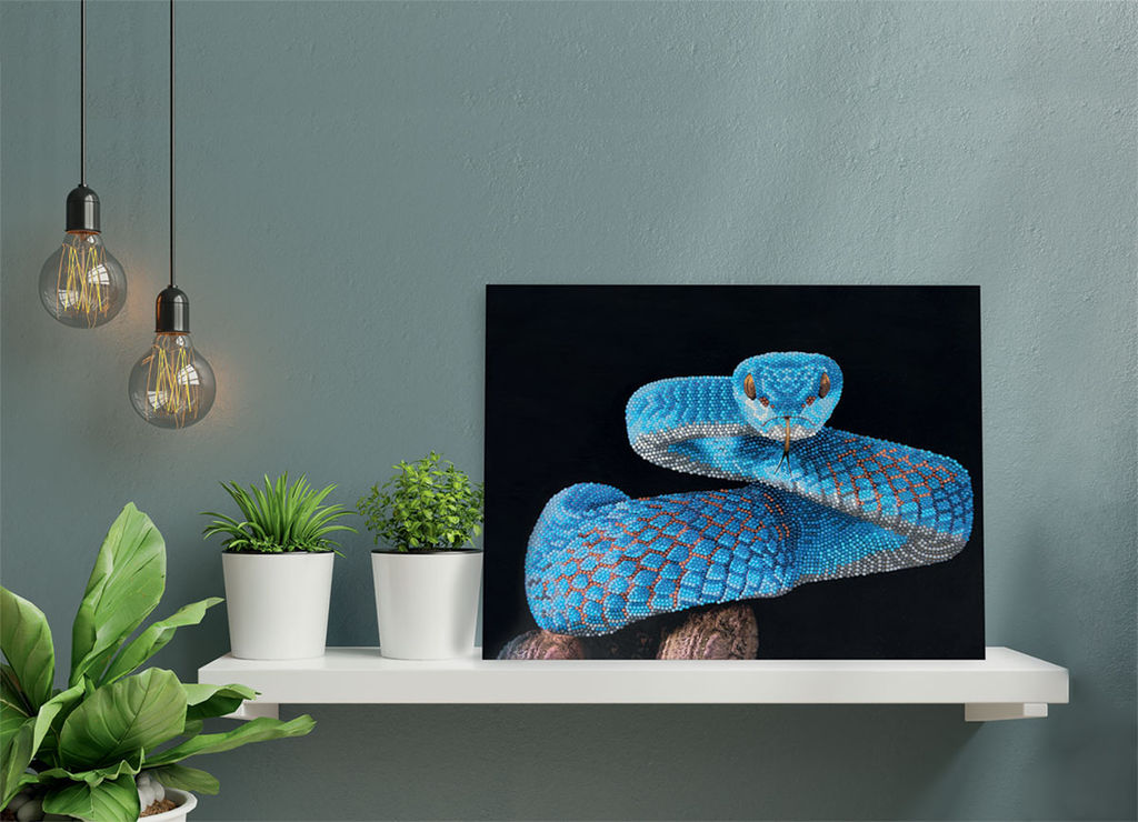 Кристальная (алмазная) мозаика ФРЕЯ ALBP-311 постер Змея 40 х 30 см