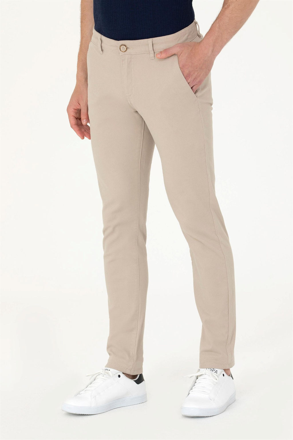 Мужские бежевые брюки из плотной ткани - U.s. polo assn фото 2