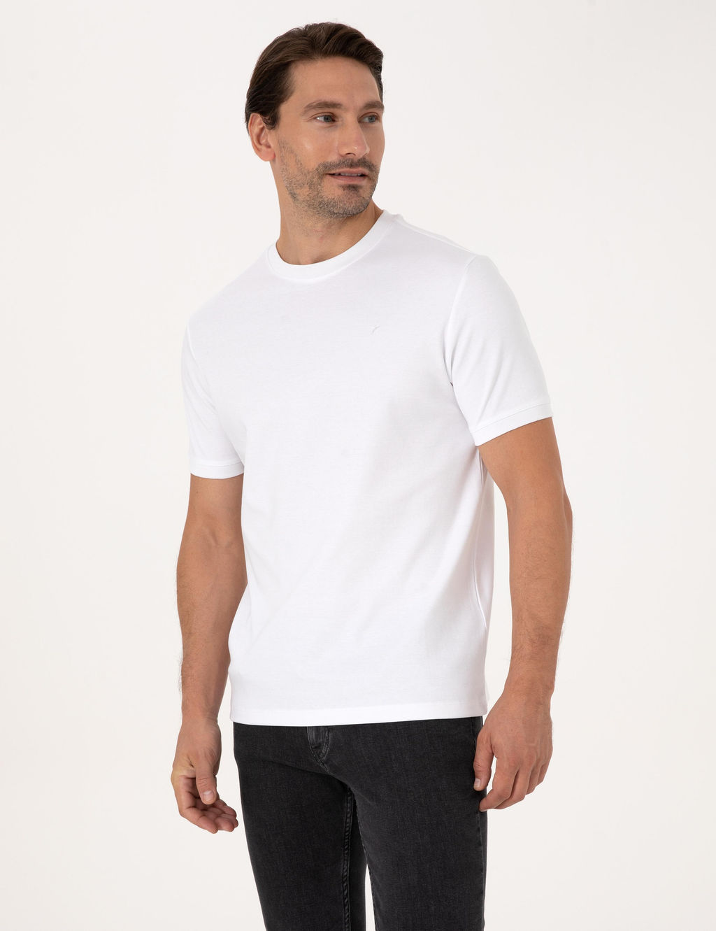 Beyaz Regular Fit Basic Ti__rt - Cacharel фото 3