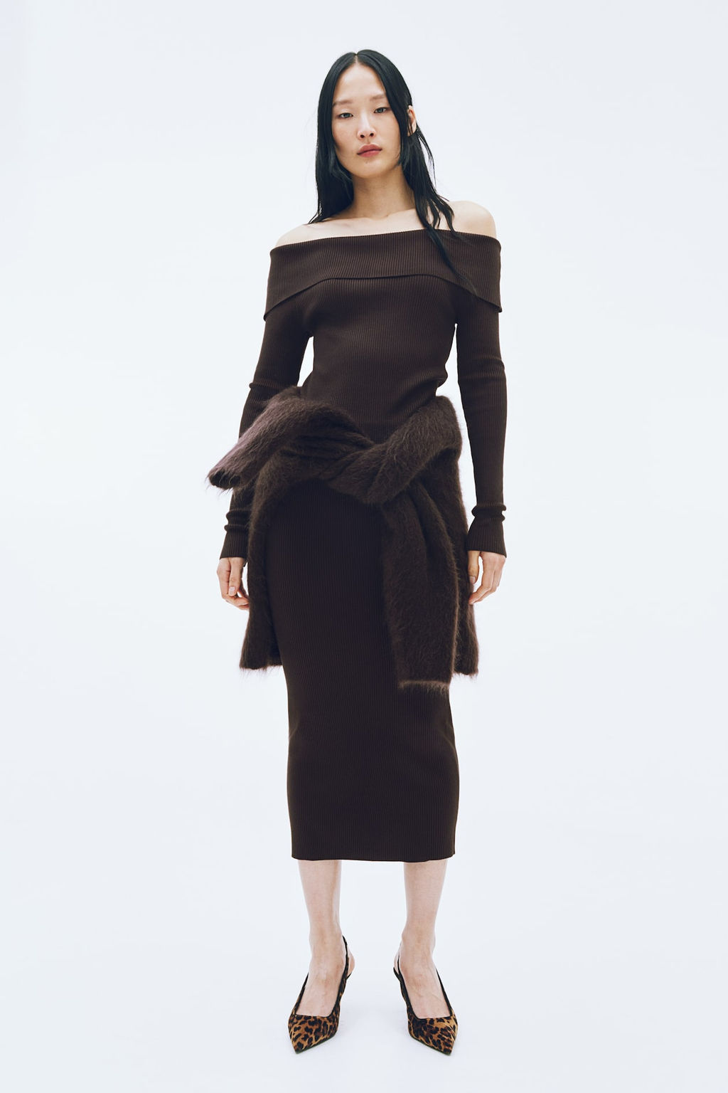 Top off-the-shoulder en punto de canale - H&m фото 2