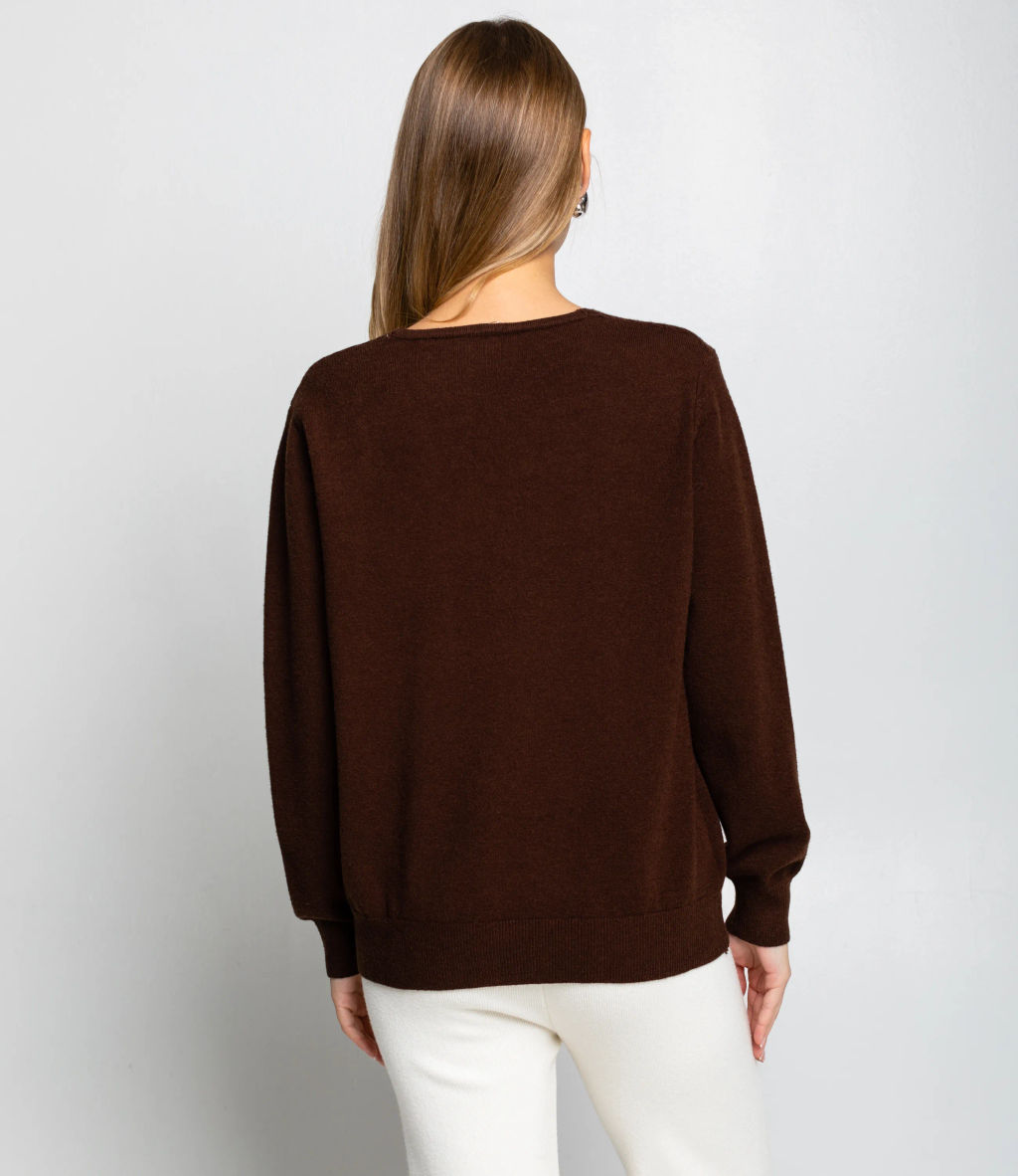 Джемпер #КТ8208, шоколадный - Dommod фото 3