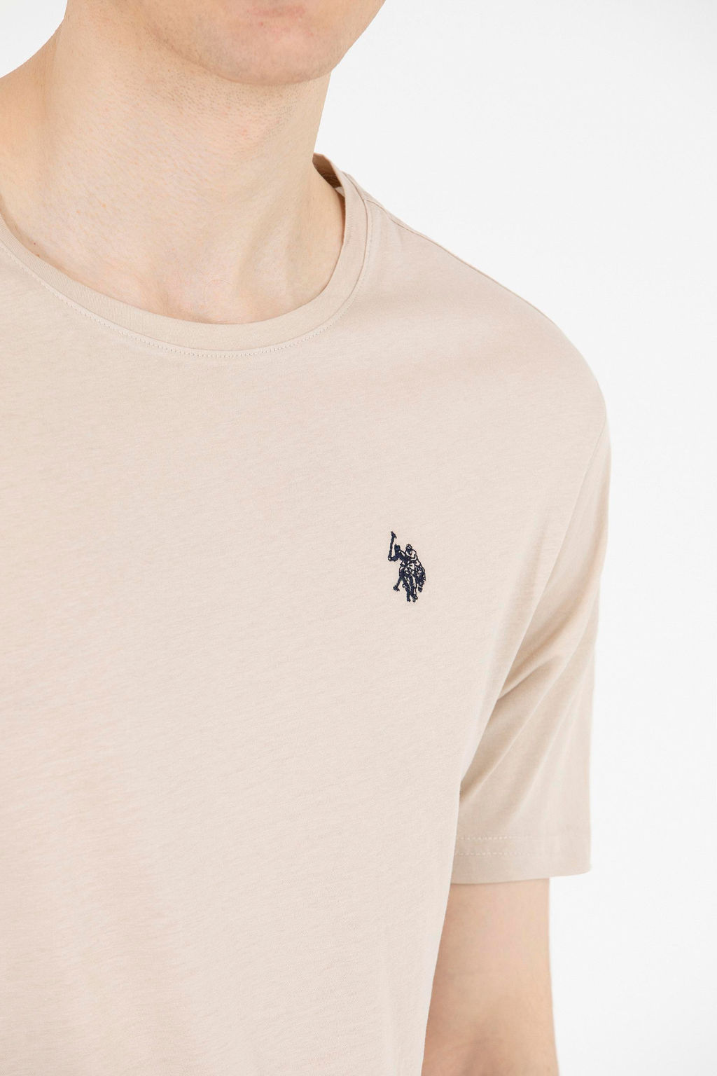 U. S. Polo Assn Мужская базовая футболка с круглым вырезом Stone - U.s. polo assn фото 21