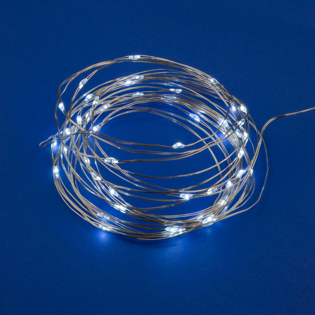 ULD-S0500-050/SCB/2AA WHITE IP20 DEW Гирлянда светодиодная на батарейках 2AA (не в/к), Роса, 5м. 50 светодиодов. Белый свет. Провод медный. TM Uniel