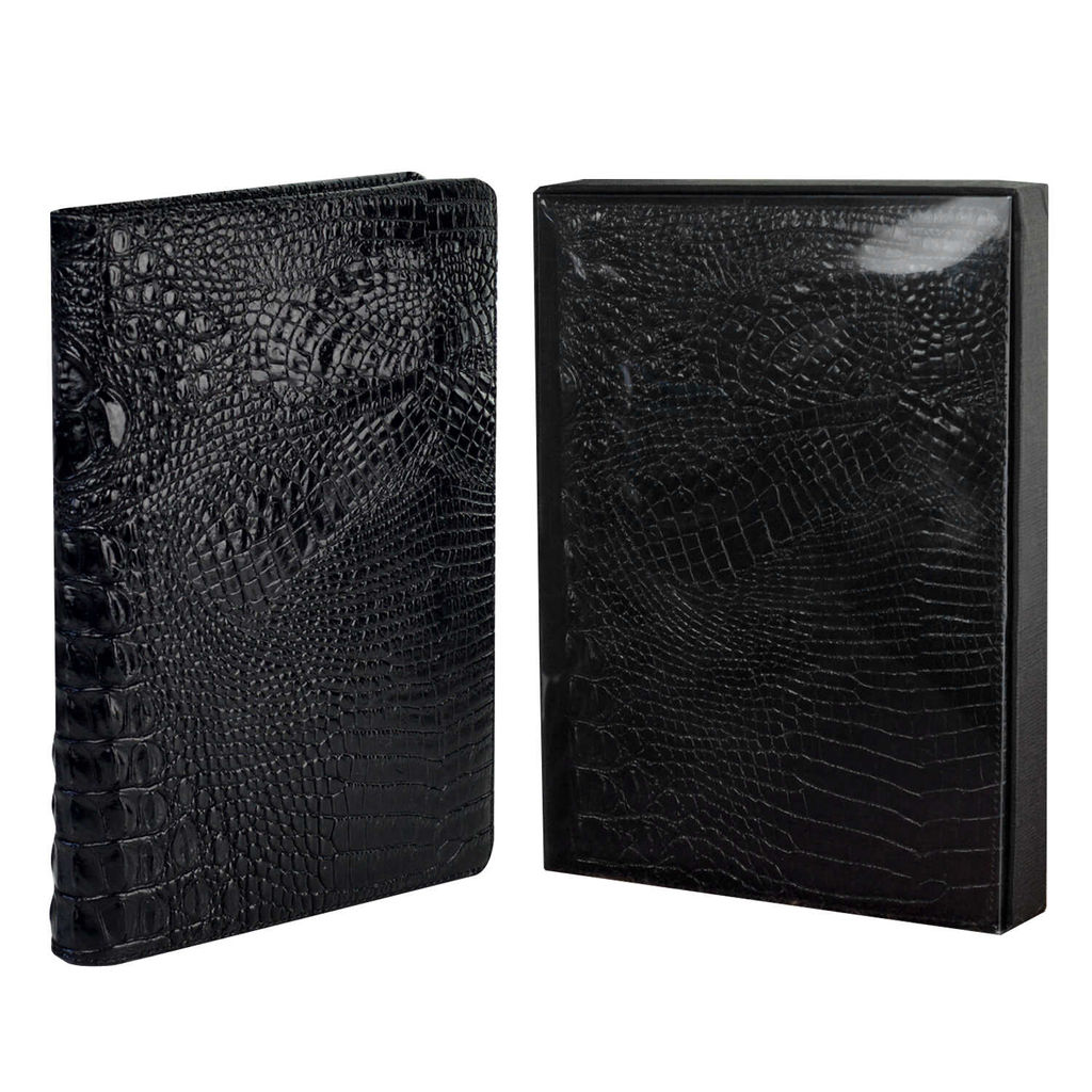 Ежедневник недатированный ESCALADA, А5+, 160 л., арт. 67177/ 10 АЛЛИГАТОР ЧЁРНЫЙ