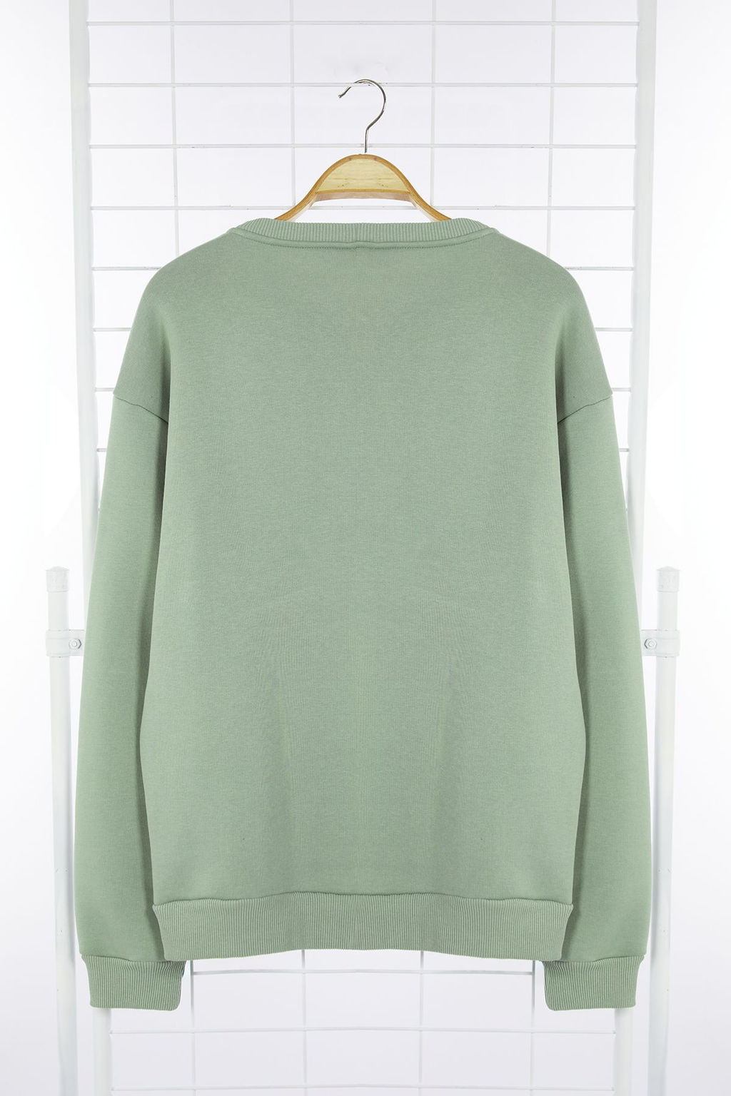 TRENDYOL MAN Tas Oversize/Genis Kesim Yaz? Nak?sl? Kal?n Ici Polar Sweatshirt TMNAW25SW00091 - Trendyolmilla фото 7