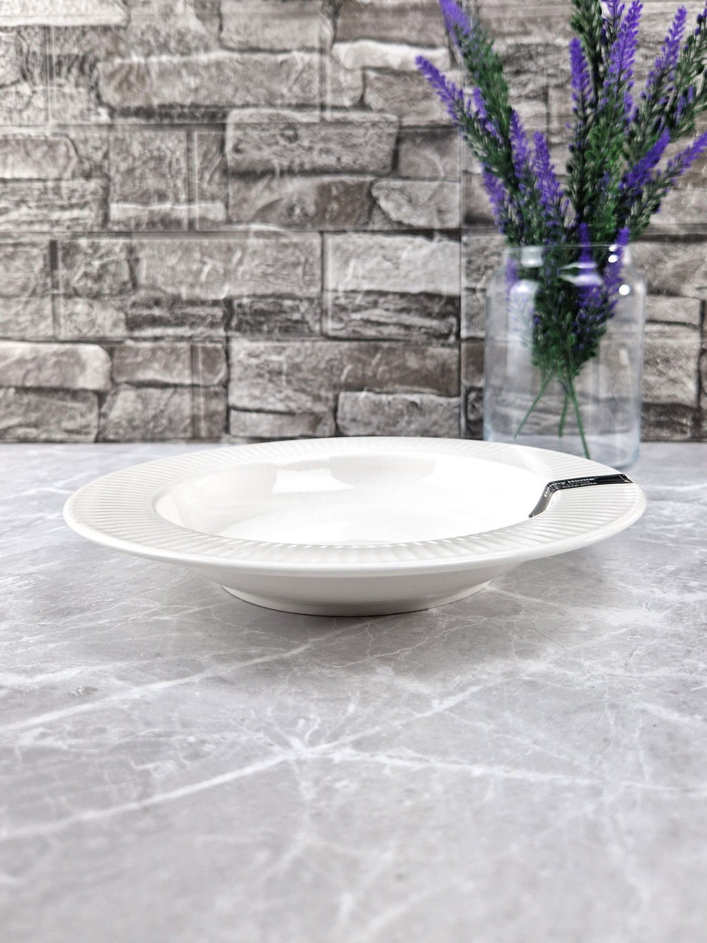 Цена за 2 шт. Тарелка cуповая 21,5*3,5см Lance Белье (фарфор) OLS-DM-74