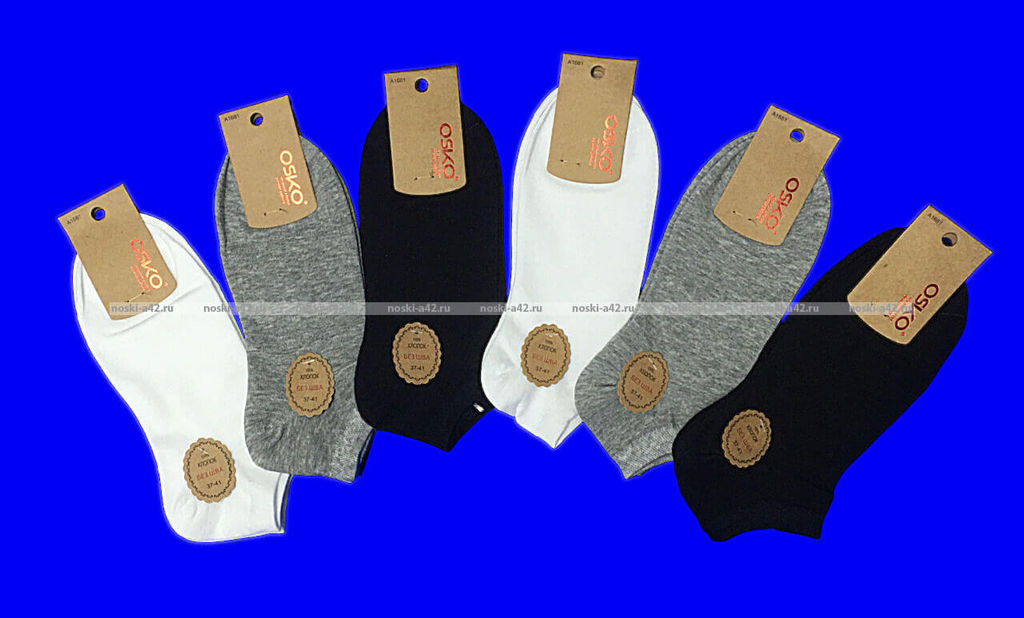 3 ПАРЫ - OSKO (CHMD) укороченные носки женские однотонные арт. А1681 (71117)