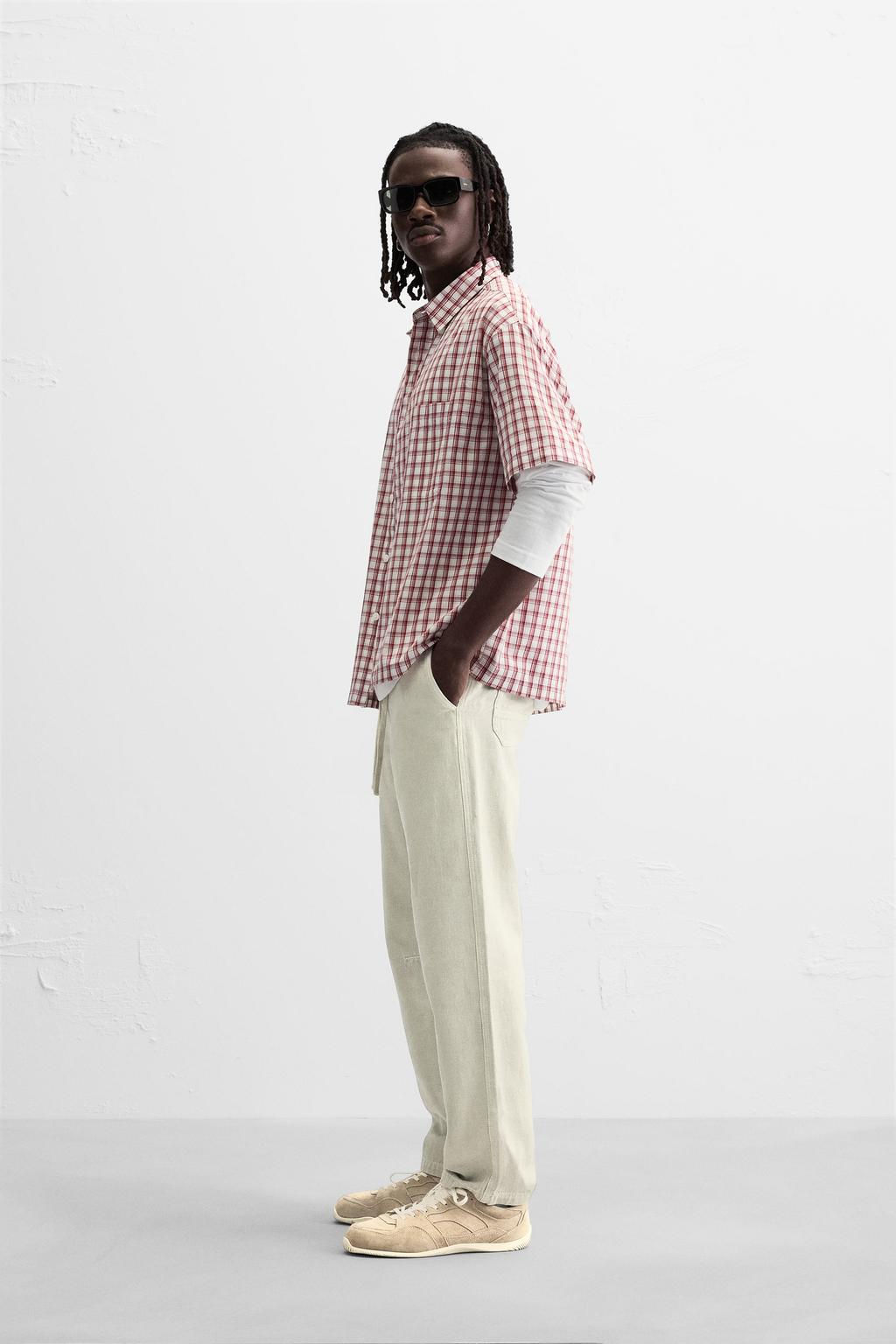 FADED JOGGER WAIST TROUSERS - Zara фото 12