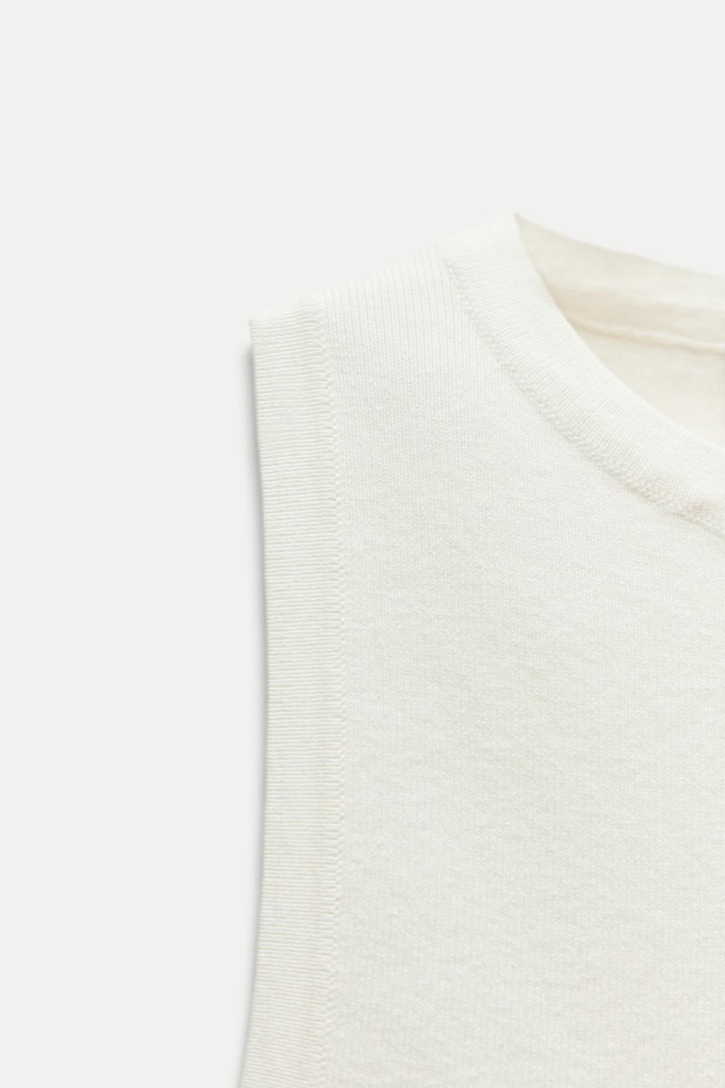 BASIC PLAIN KNIT TOP - Zara фото 7