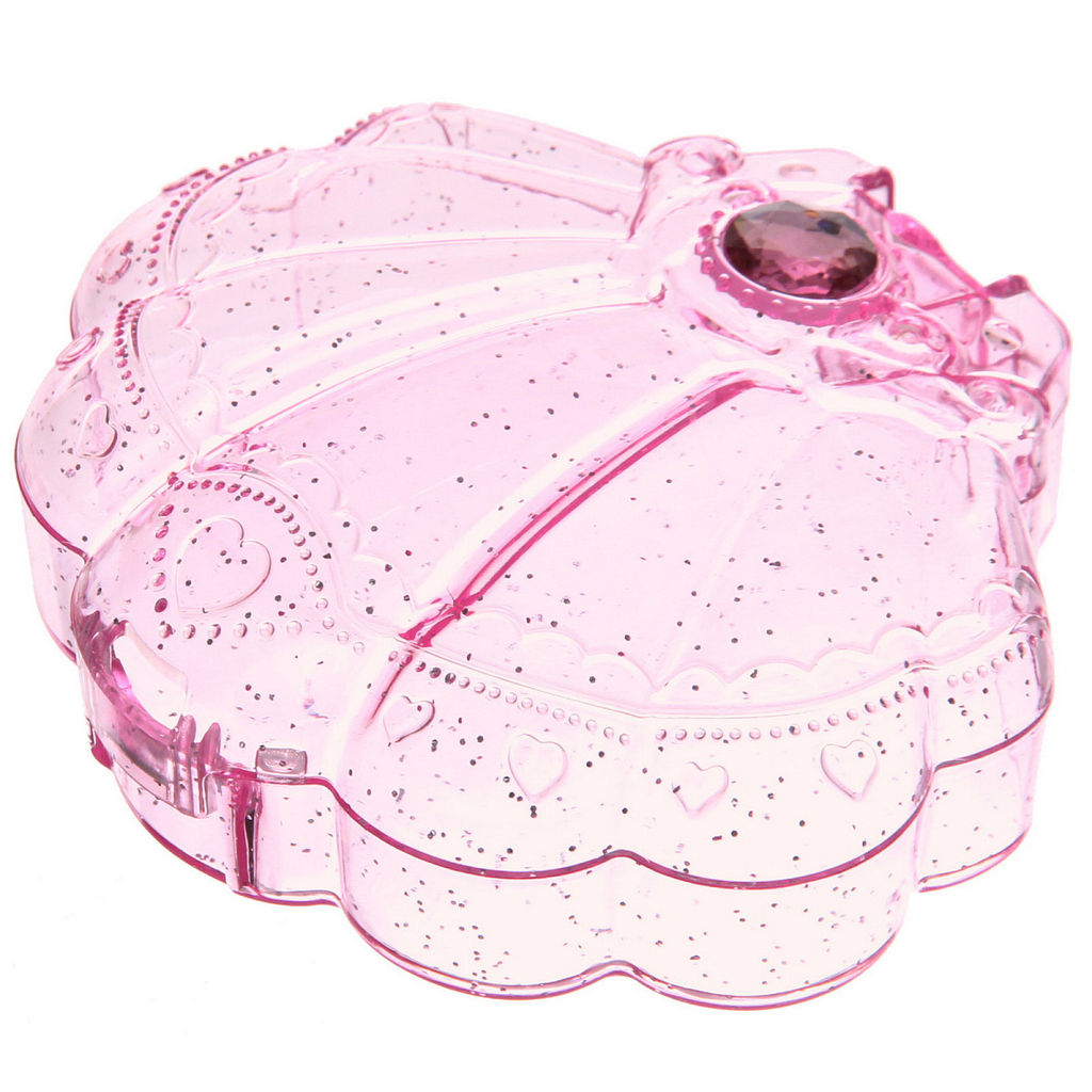 Цена за 6 шт. Шкатулка пластиковая "KiKi HAUS", ракушка, цвет розовый, 11*9.5*3.5см (в пакете)