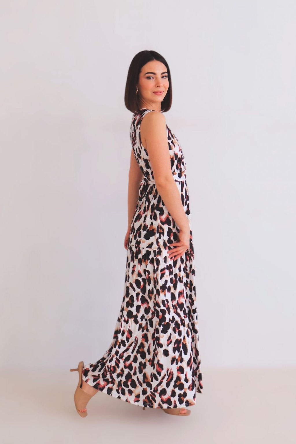 Martichelli Платье с анималистичным принтом фото 3