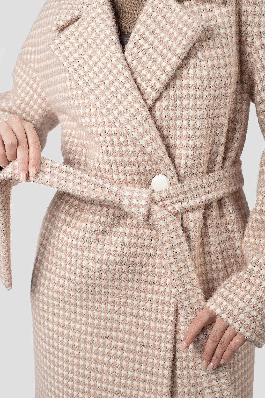 01-12117 Пальто женское демисезонное (пояс) - El podio фото 6