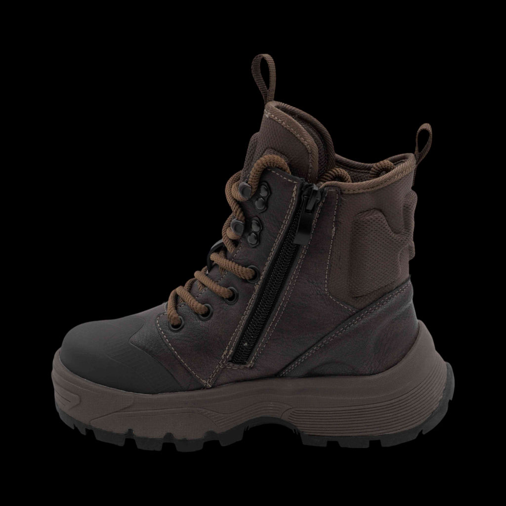 Ботинки на меху ХМ1131-3-2 коричневые - Микаса фото 3