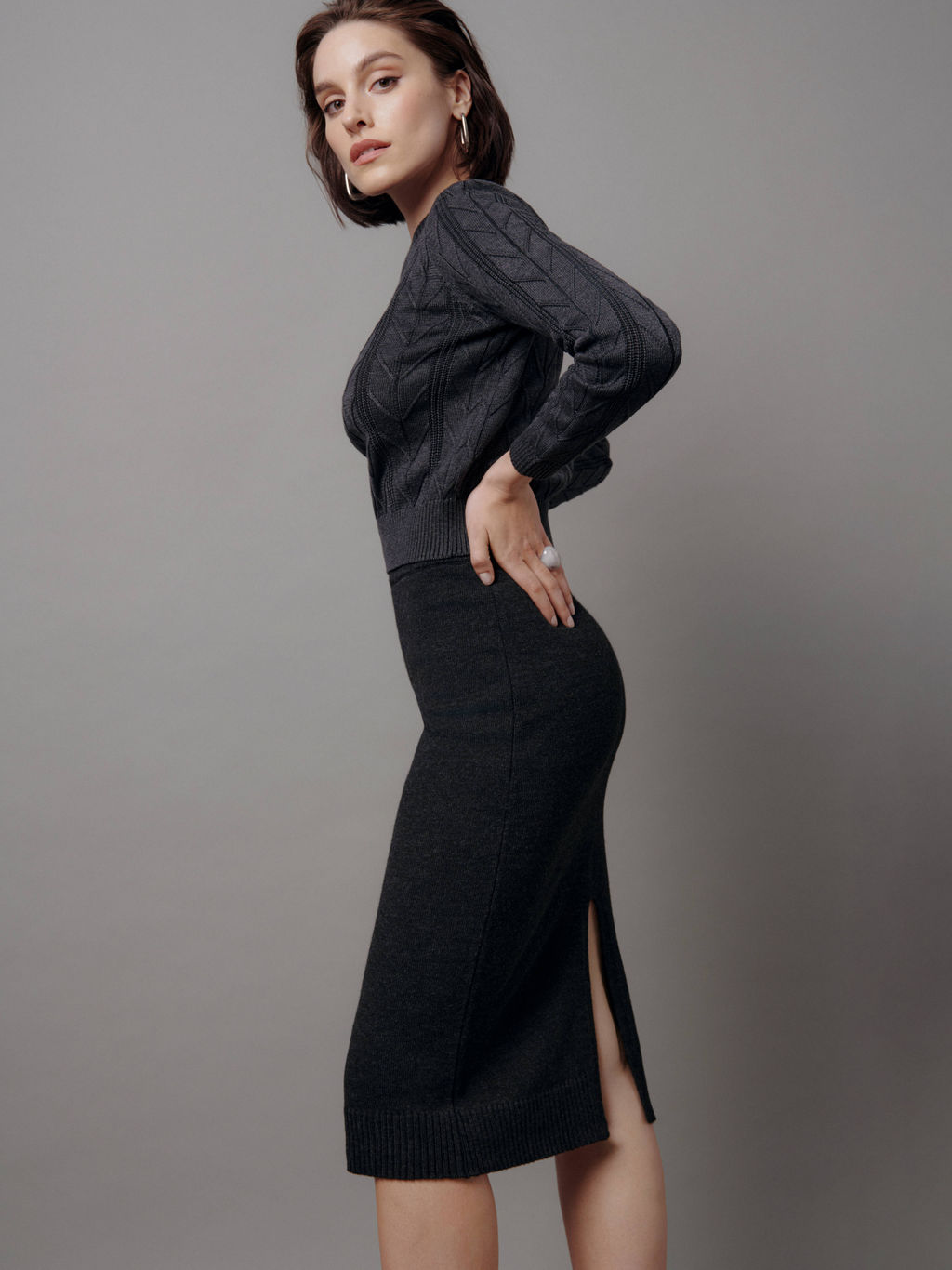 CONTE LDK 302 Юбка женская anthracite - Conte elegant фото 3