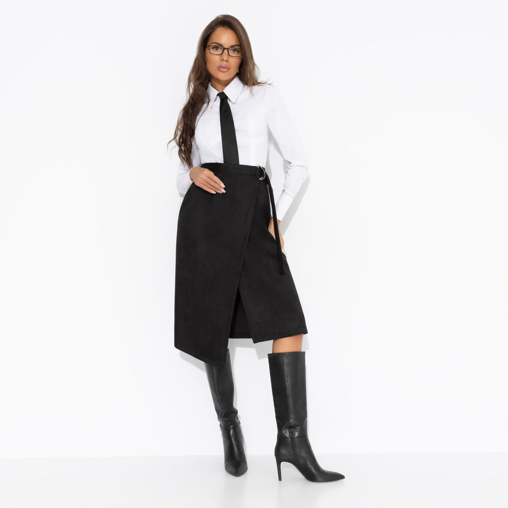 Юбка из мягкой замши, Дерзкие фантазии (чёрная) - Charutti фото 2