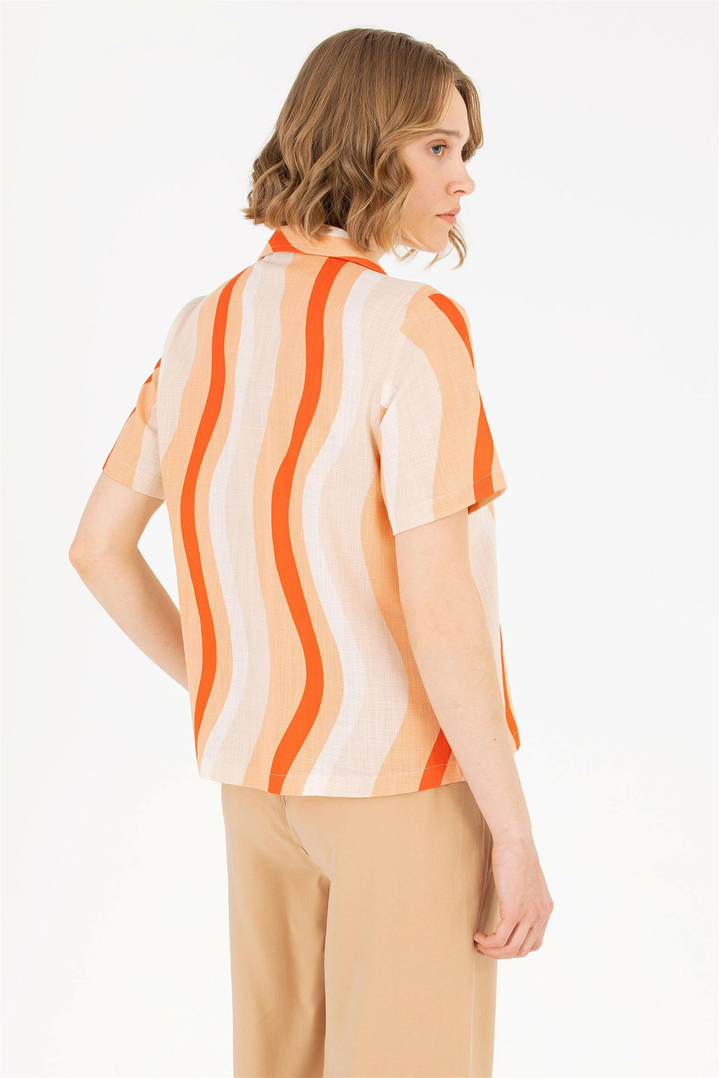 Женская красная рубашка с коротким рукавом - U.s. polo assn фото 12