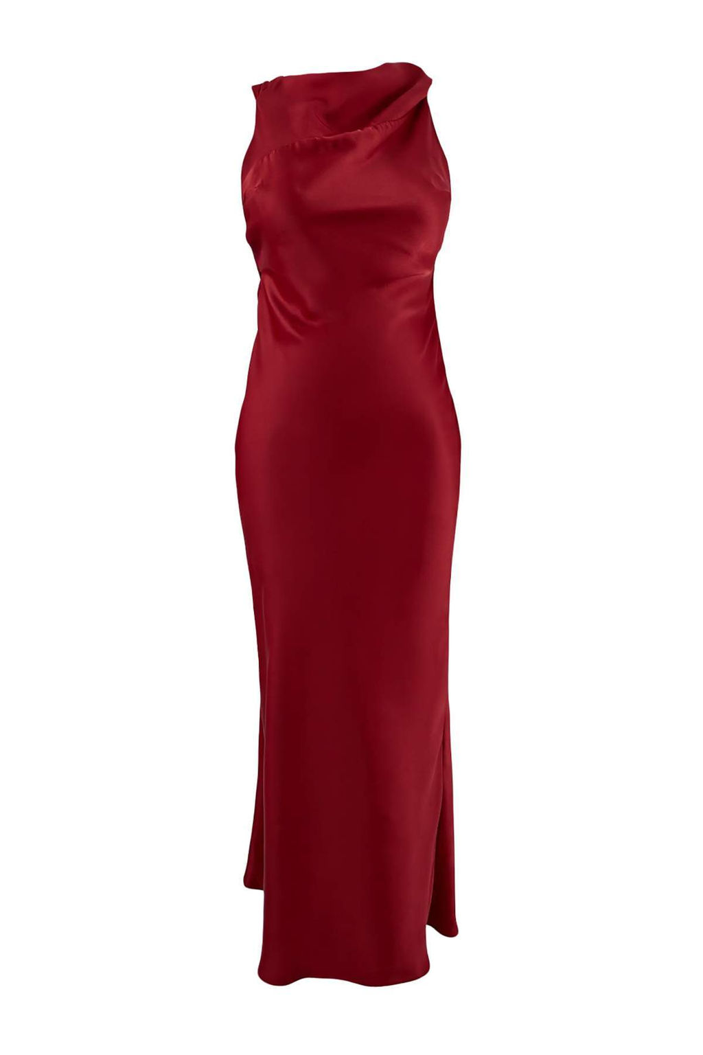 Limited Edition K?rm?z? Dokuma Saten Midi Astarl? S?k/Gece Elbise TPRSS26EL00057 - Trendyolmilla фото 4