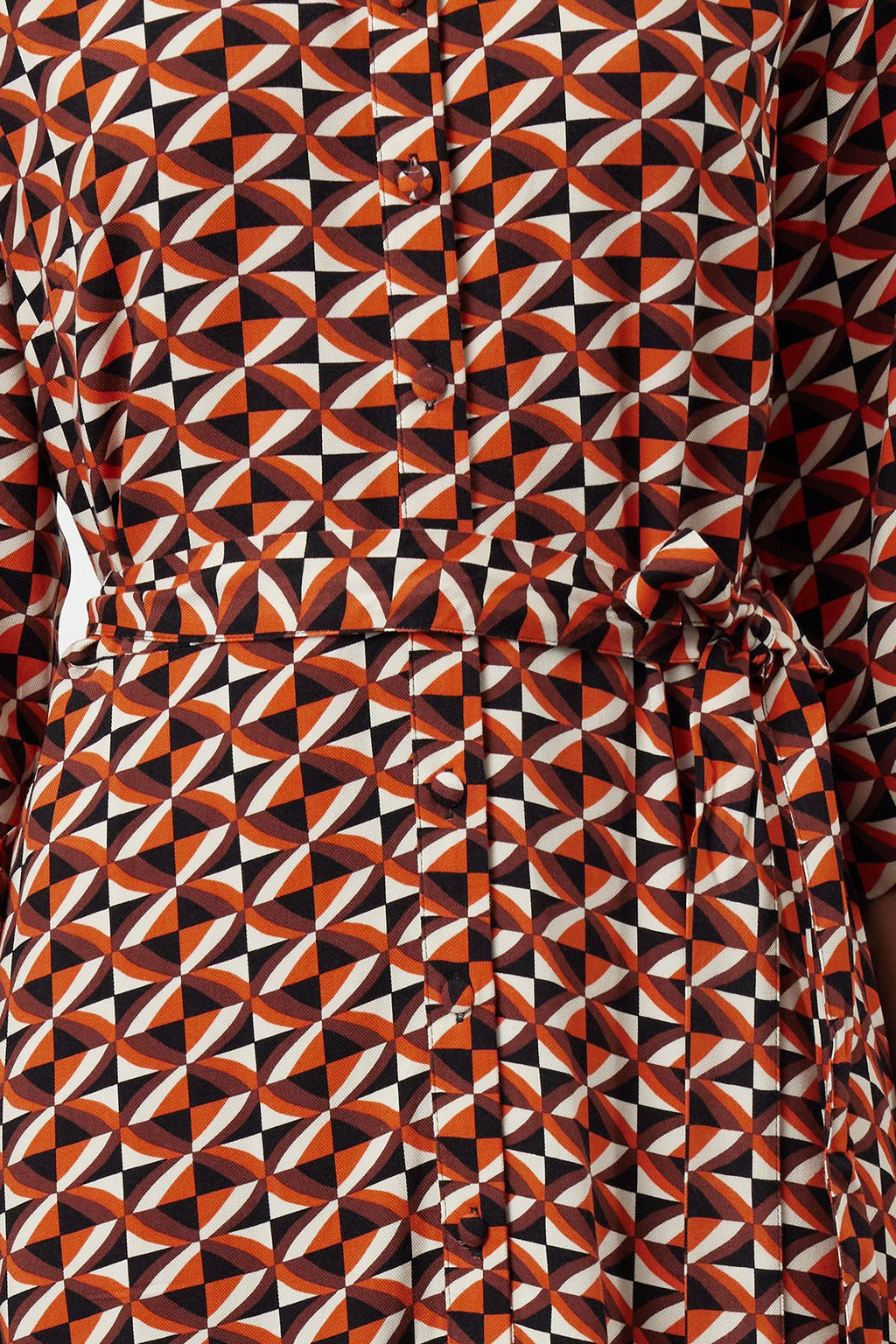 Cok Renkli Geometrik Desenli Dokuma Gomlek Elbise TWOSS24EL01113 - Trendyolmilla фото 3