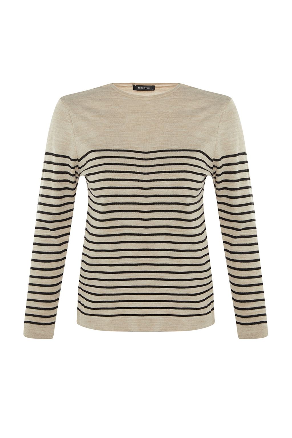 Antrasit Basic Cizgili Triko Kazak TWOAW23KZ01846 - Trendyolmilla фото 14