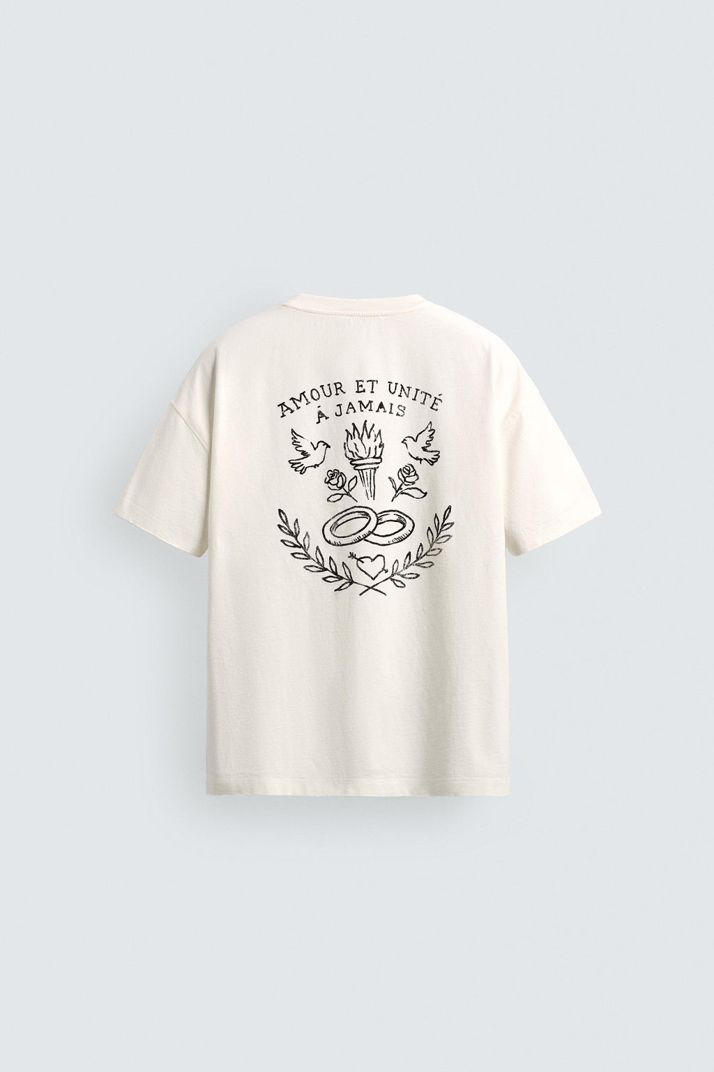 CAMISETA TEXTOS ESTAMPADOS / Blanco