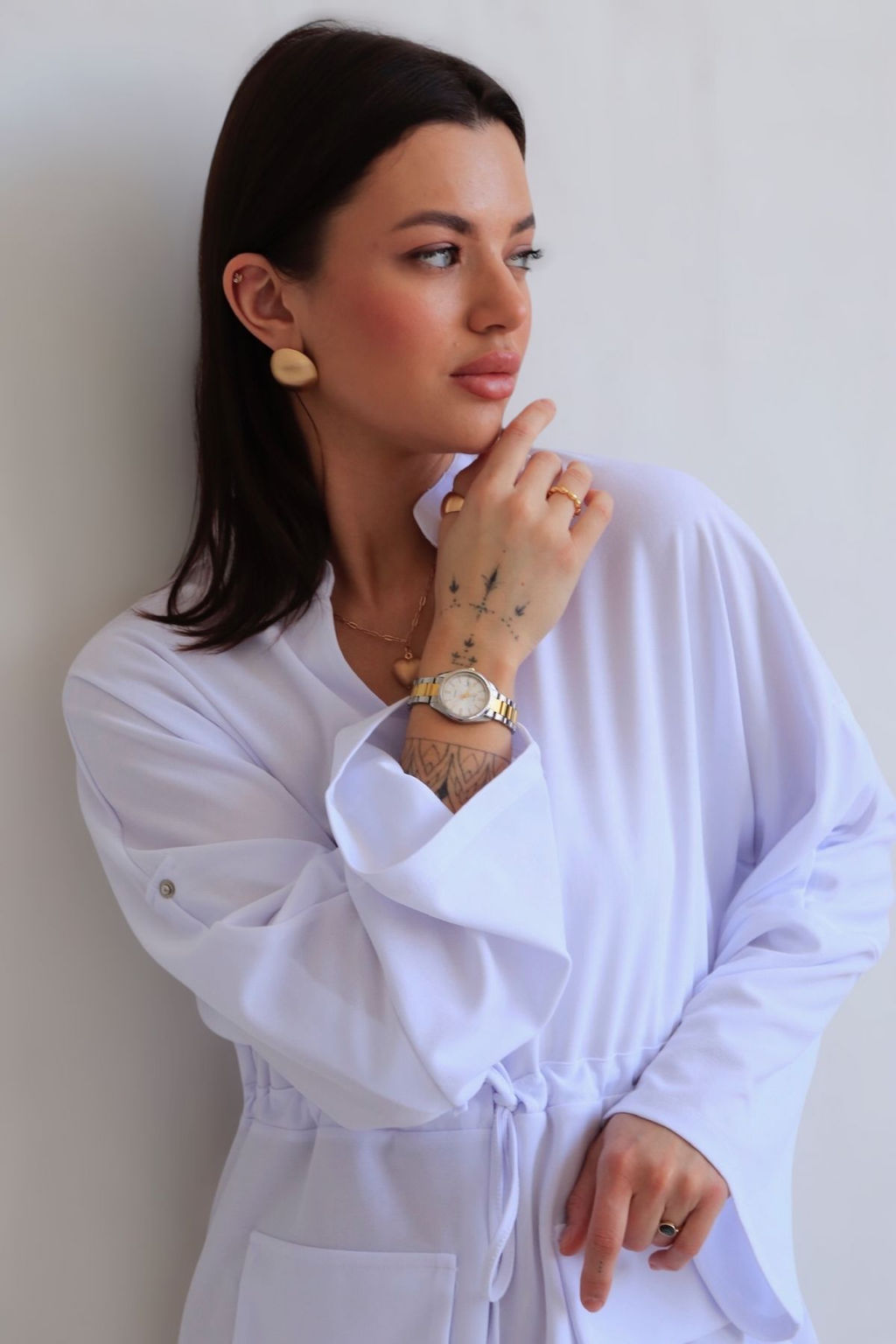 Martichelli Платье на кулиске белое  фото 6