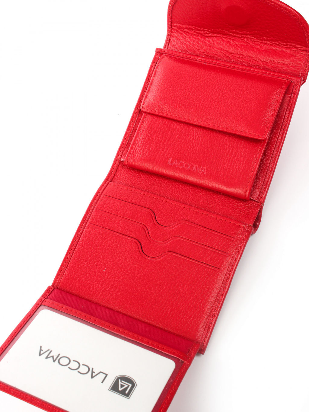 LACCOMA кошелек LA-2075-красный натуральная кожа  фото 4