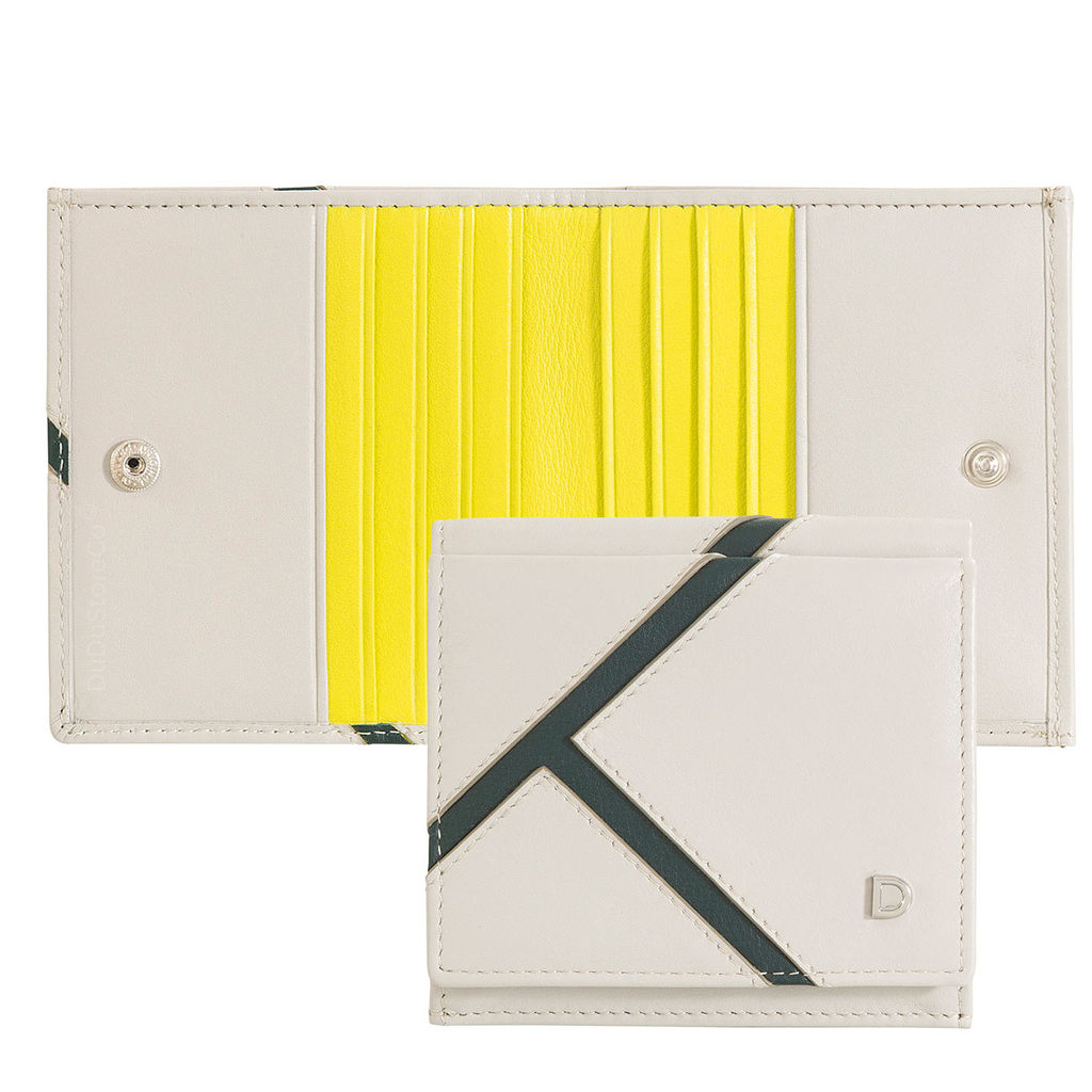 Итальянский кожаный кошелек DuDu серии Flavio | жемчужный серый