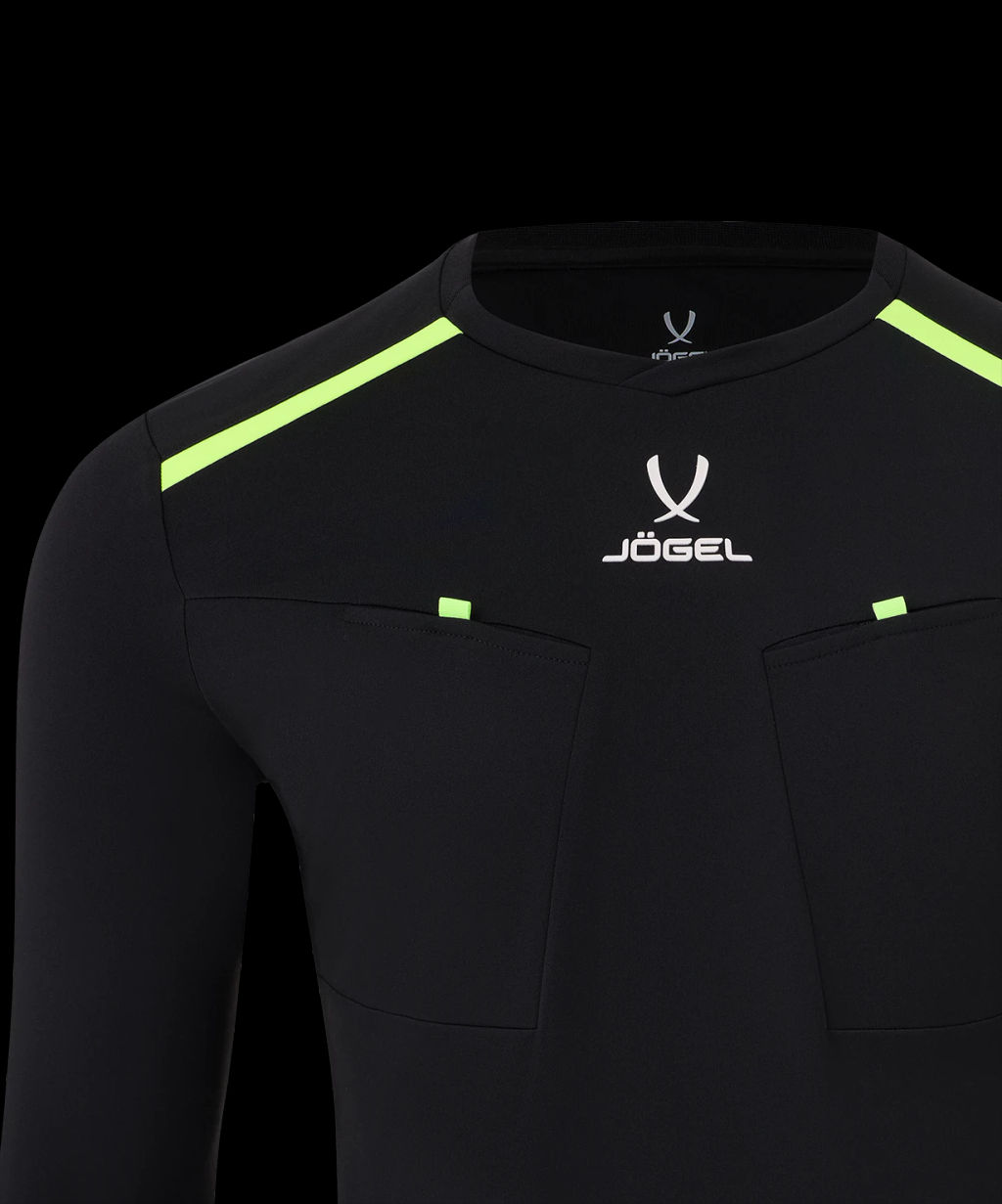 Футболка судейская с длинным рукавом JOGEL DIVISION PerFormDRY Referee LS Tee, черный  фото 4
