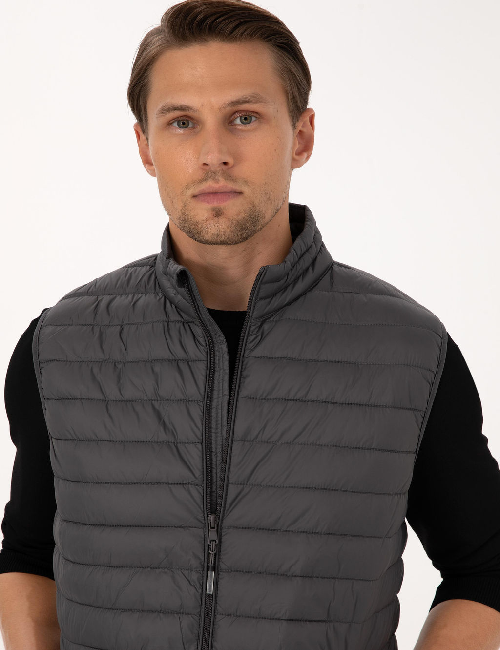 Antrasit Kapitone Yelek - Pierre cardin фото 2