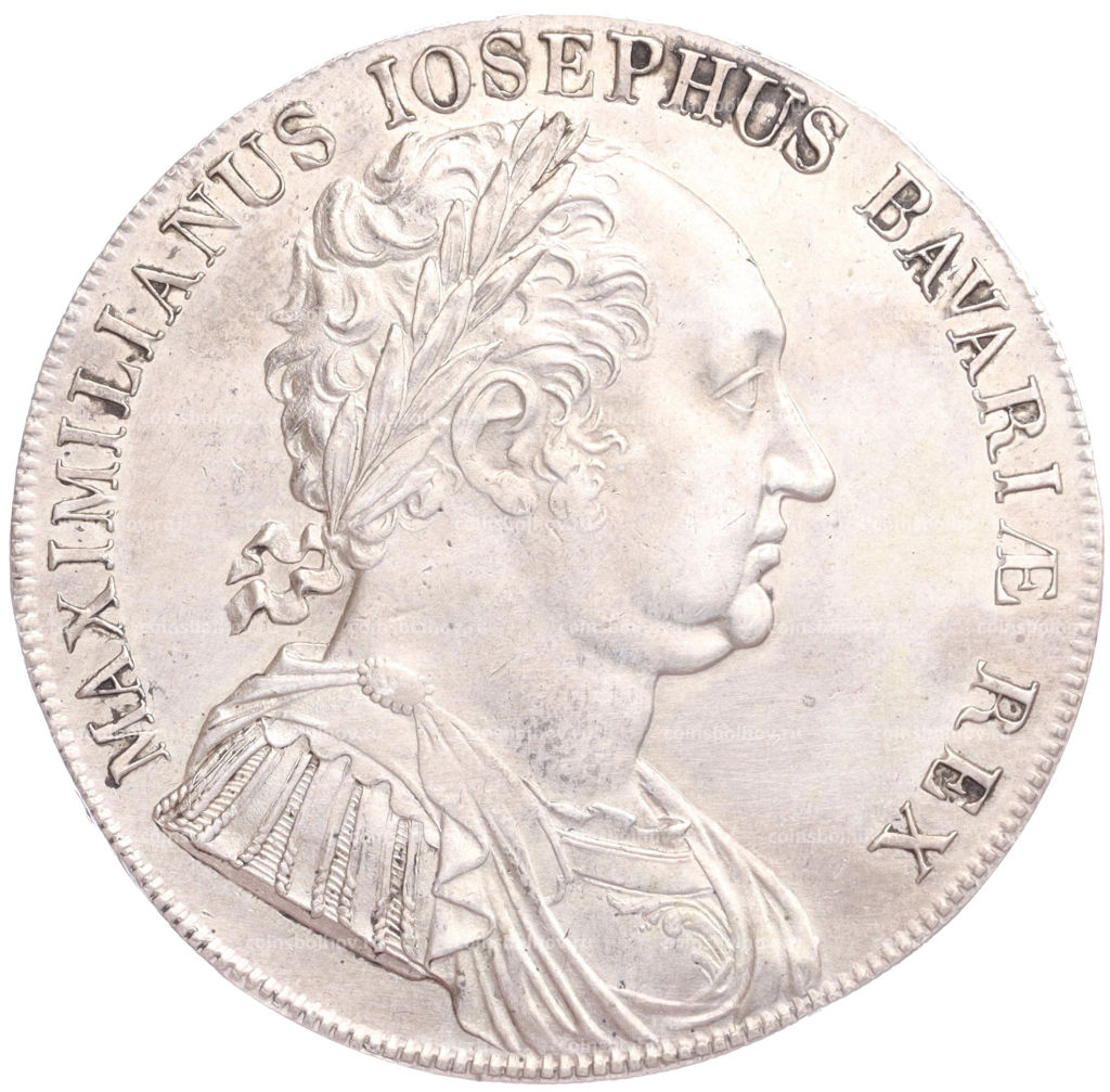 1 талер 1818 года Бавария Предоставление Конституции Баварии