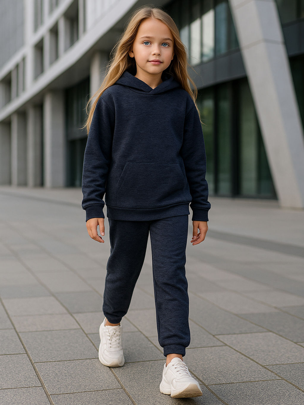 Костюм детский флисовый темно-синий 7043кт (140, 72)