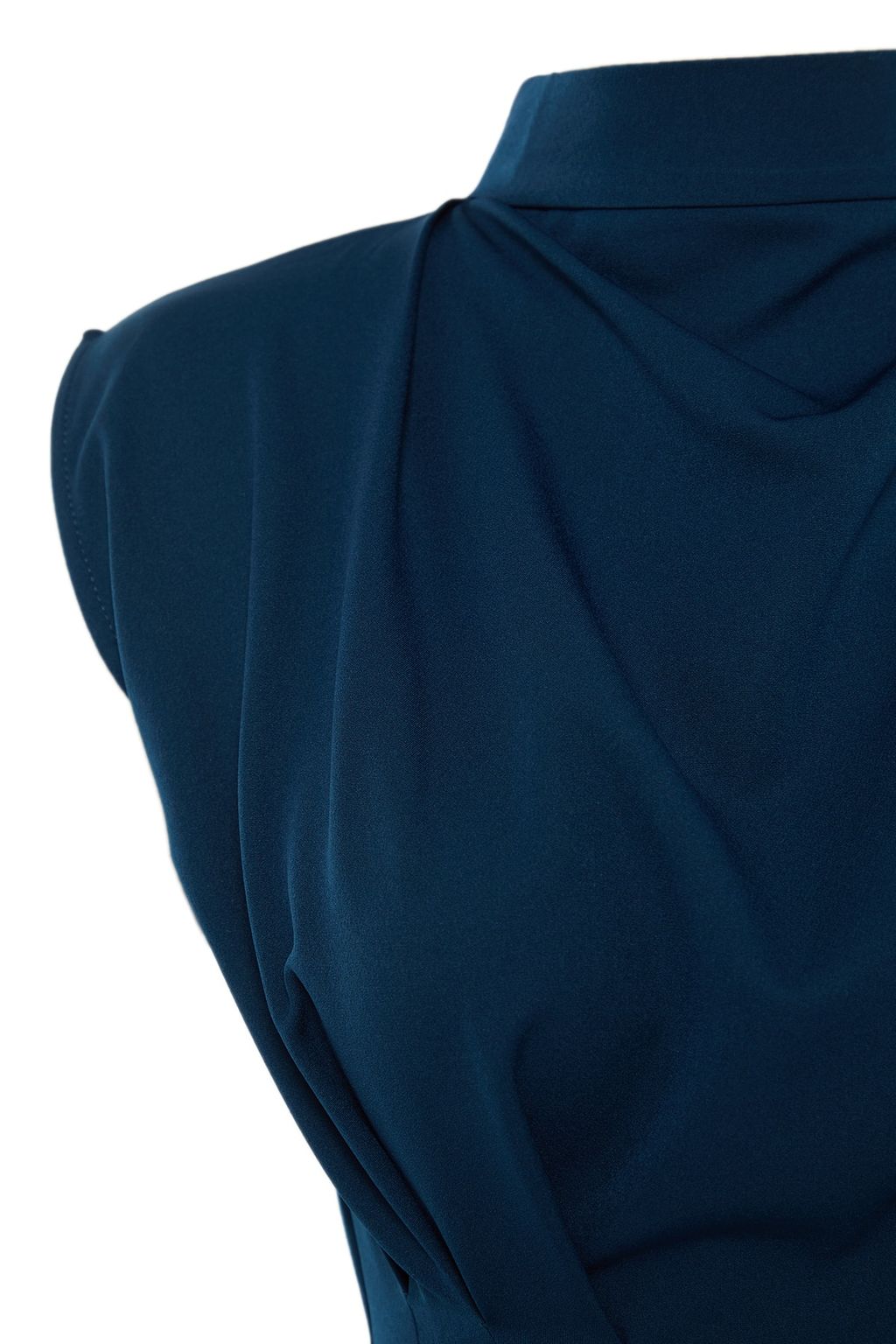 TRENDYOLMILLA Bordo Vucuda Oturan Dik Yaka Midi Kalem Etek Dokuma Elbise TWOAW20EL0311  фото 18