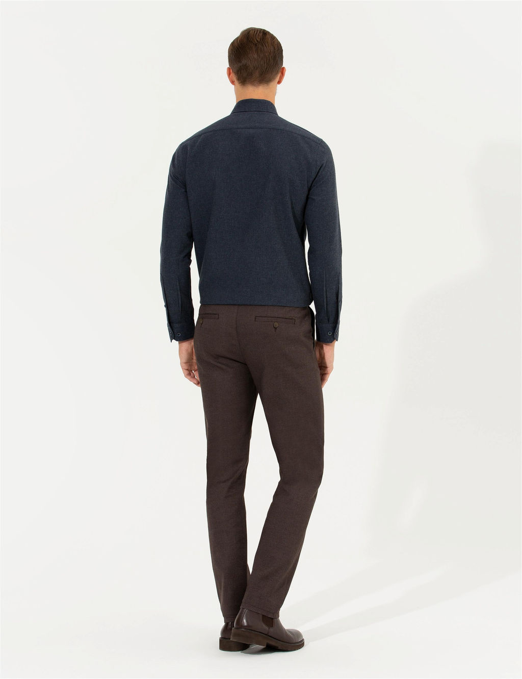Kahverengi Regular Fit Kanvas Pantolon - Pierre cardin фото 4