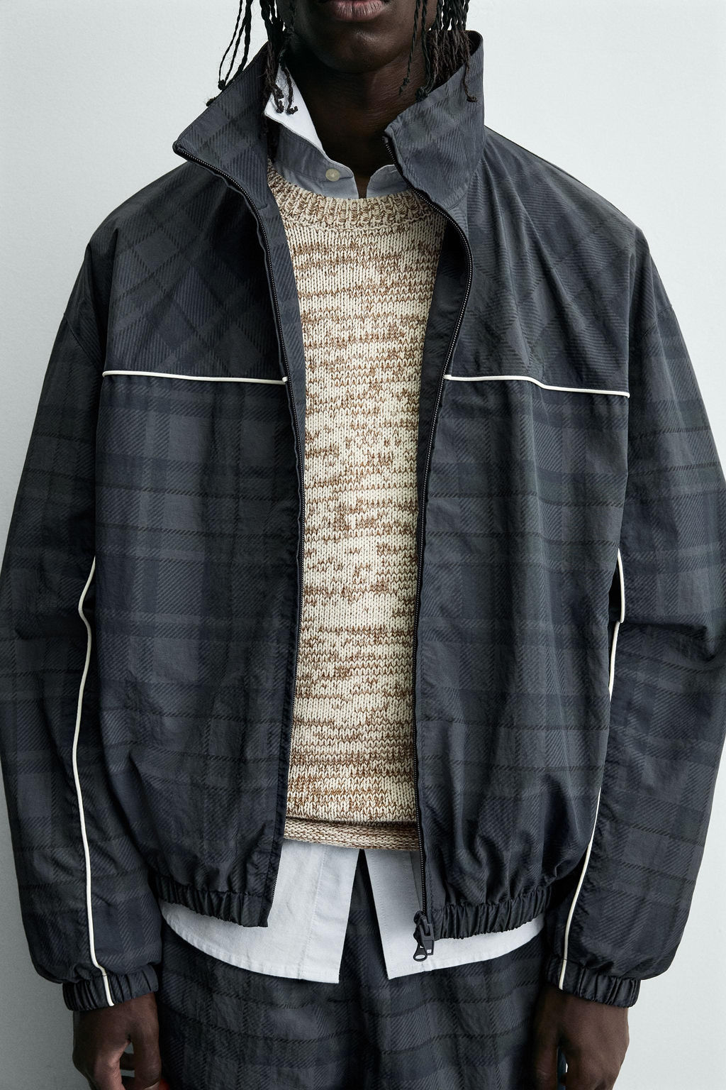 CONTRAST CHECK TECHNICAL JACKET - Zara фото 5