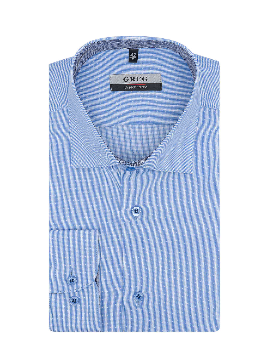 Сорочка мужская длинный рукав GREG 213/137/1321/Z/1 STRETCH  фото 2